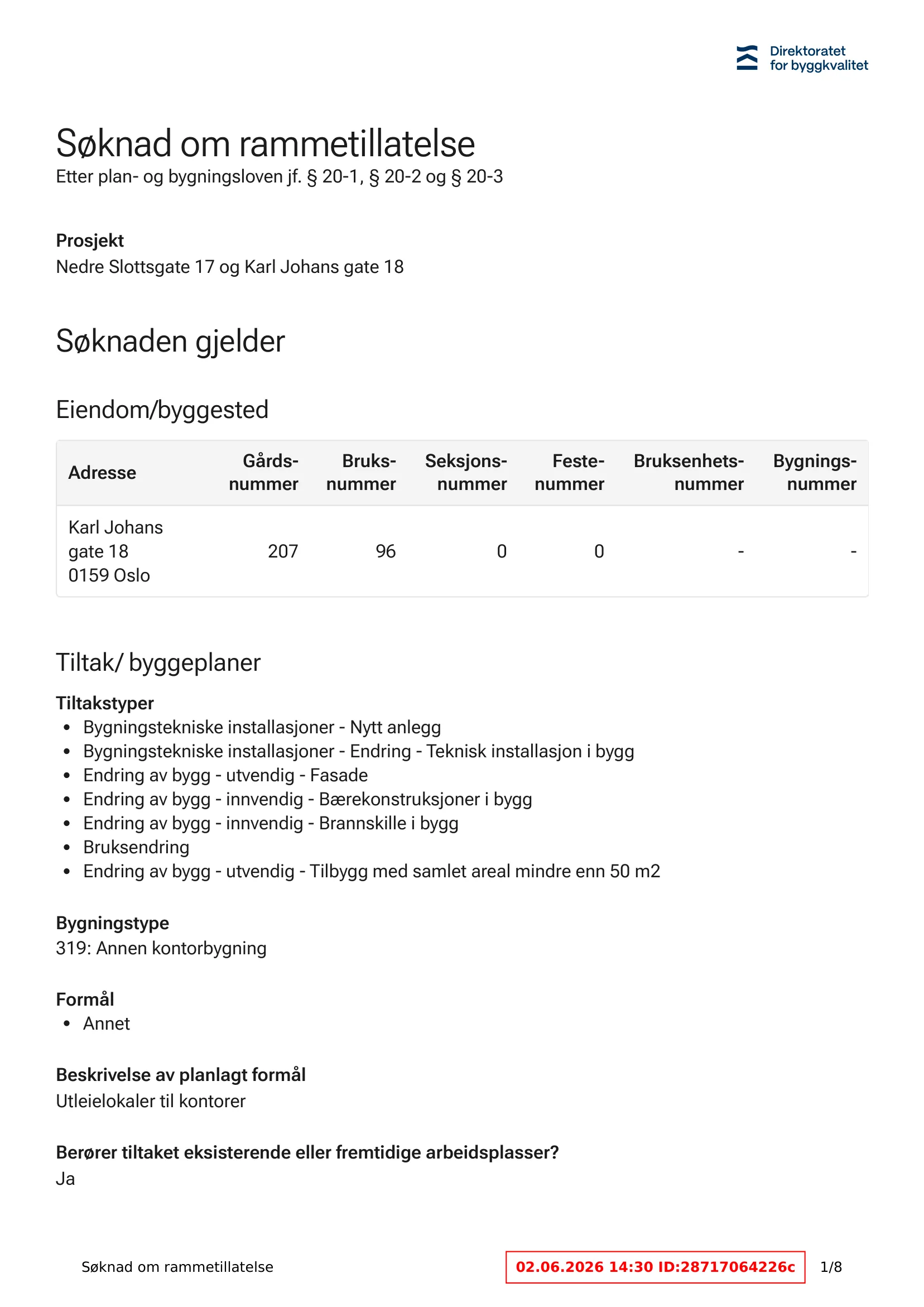 Søknad om rammetillatelse