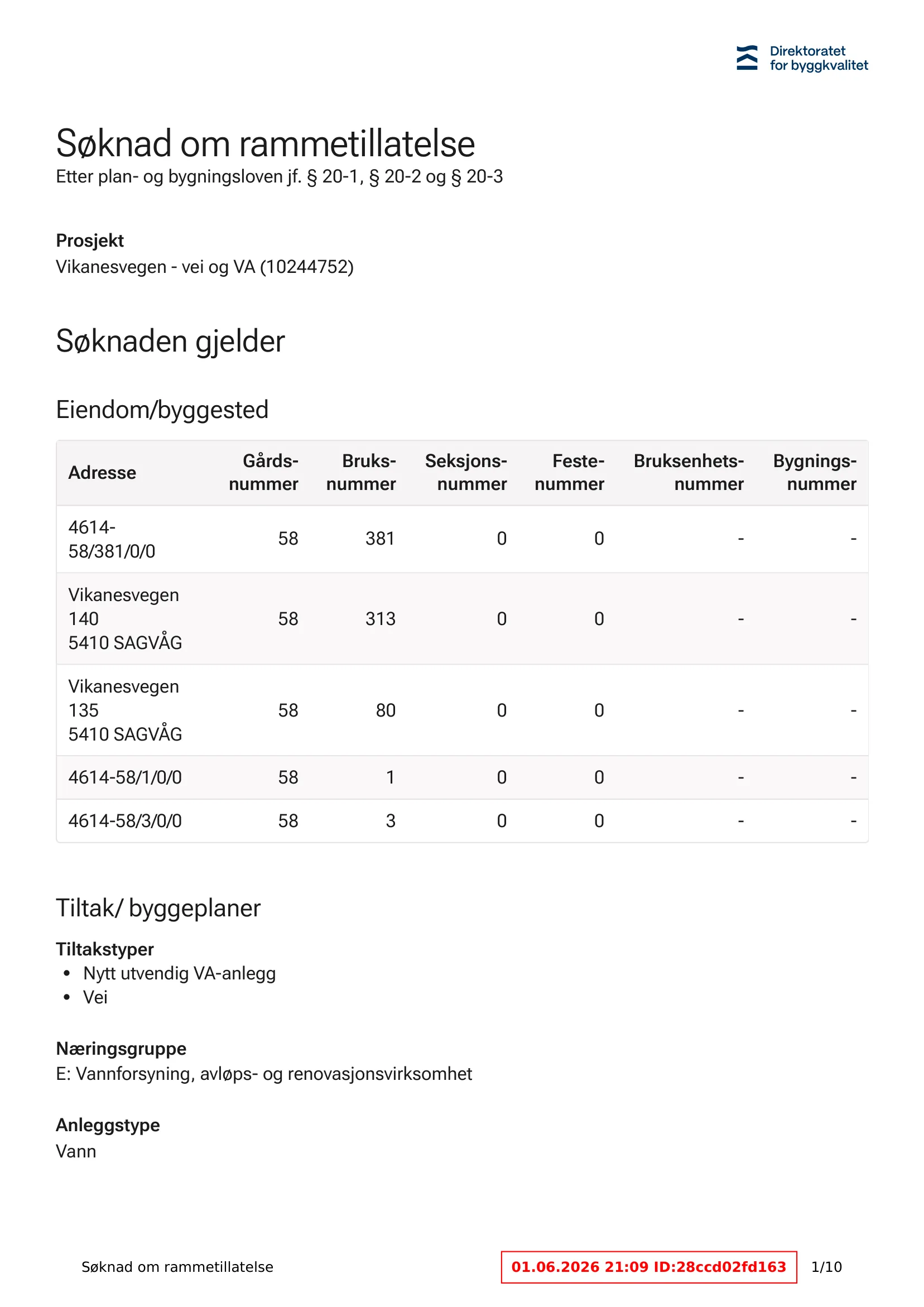 Søknad om rammetillatelse