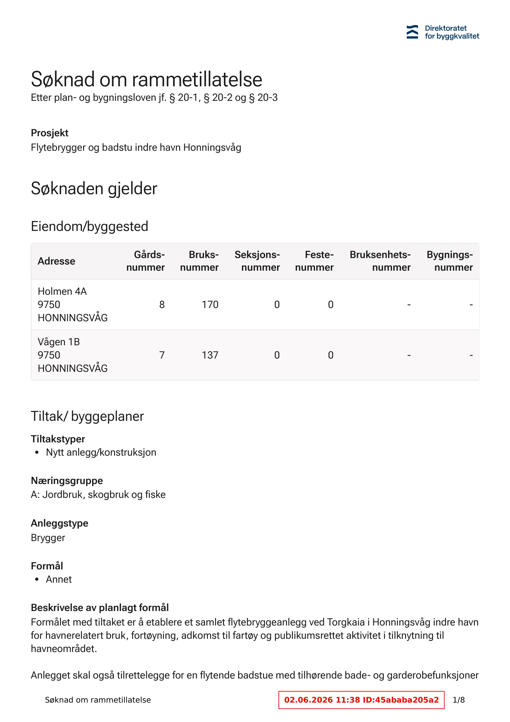 Søknad om rammetillatelse