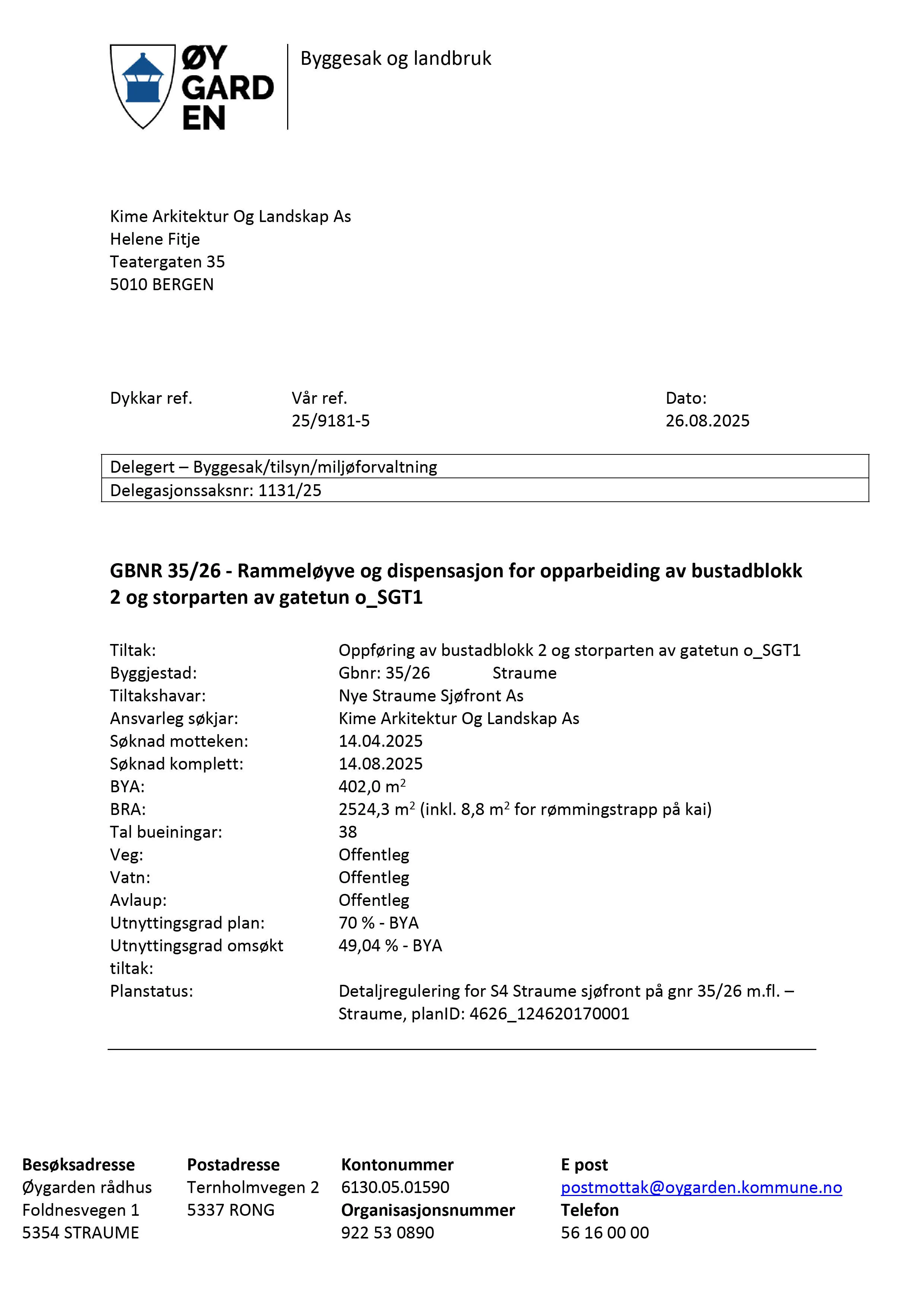 Søknad om rammetillatelse