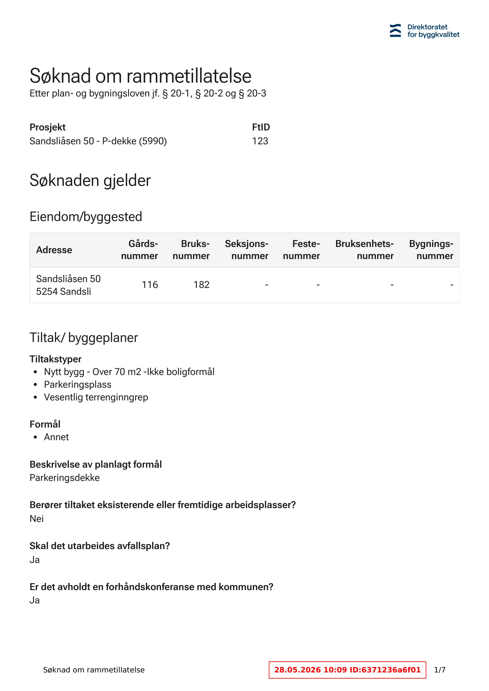 Søknad om rammetillatelse