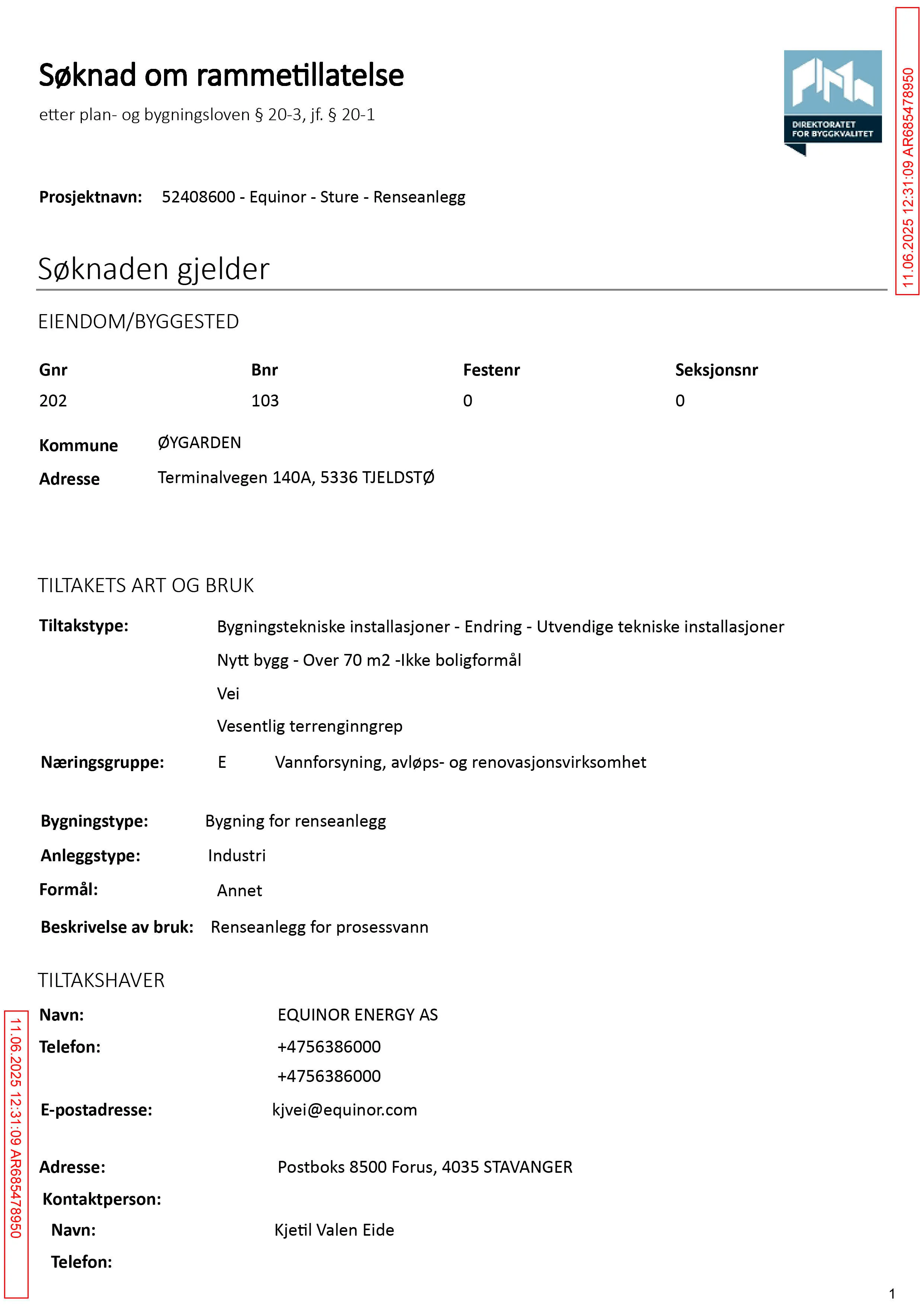 Søknad om rammetillatelse