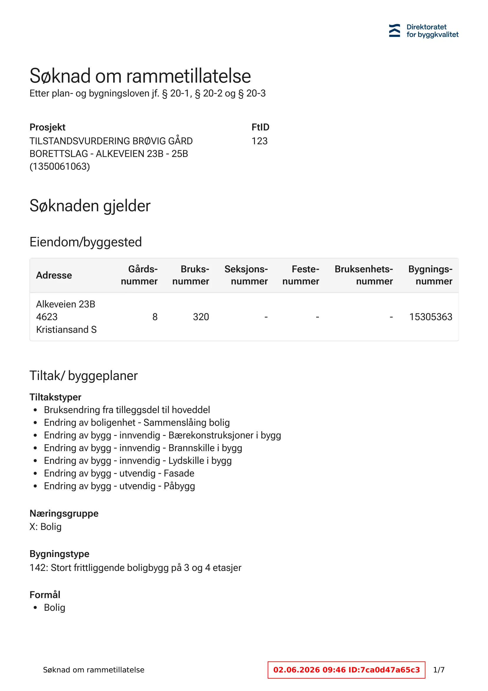 Søknad om rammetillatelse