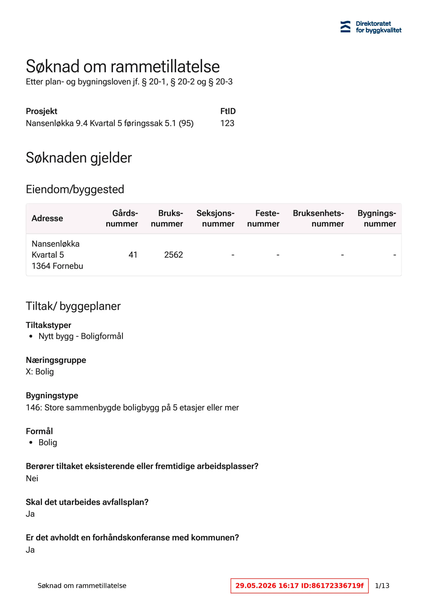 Søknad om rammetillatelse