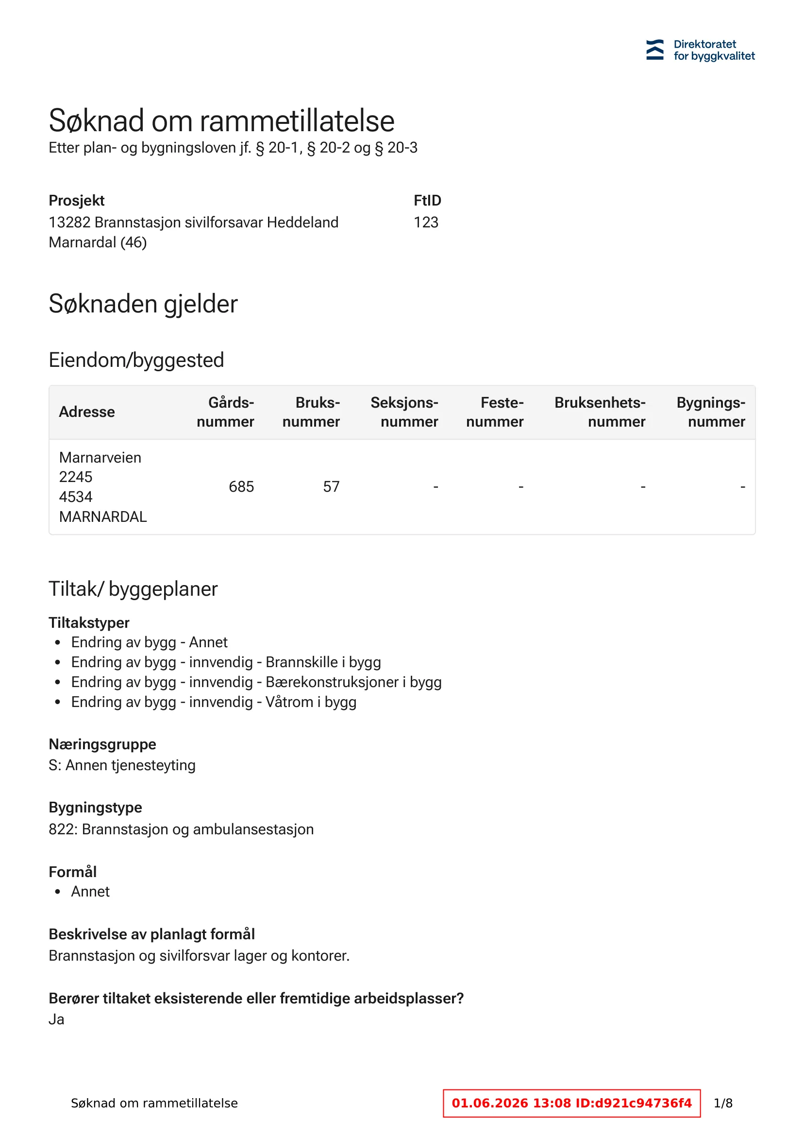 Søknad om rammetillatelse