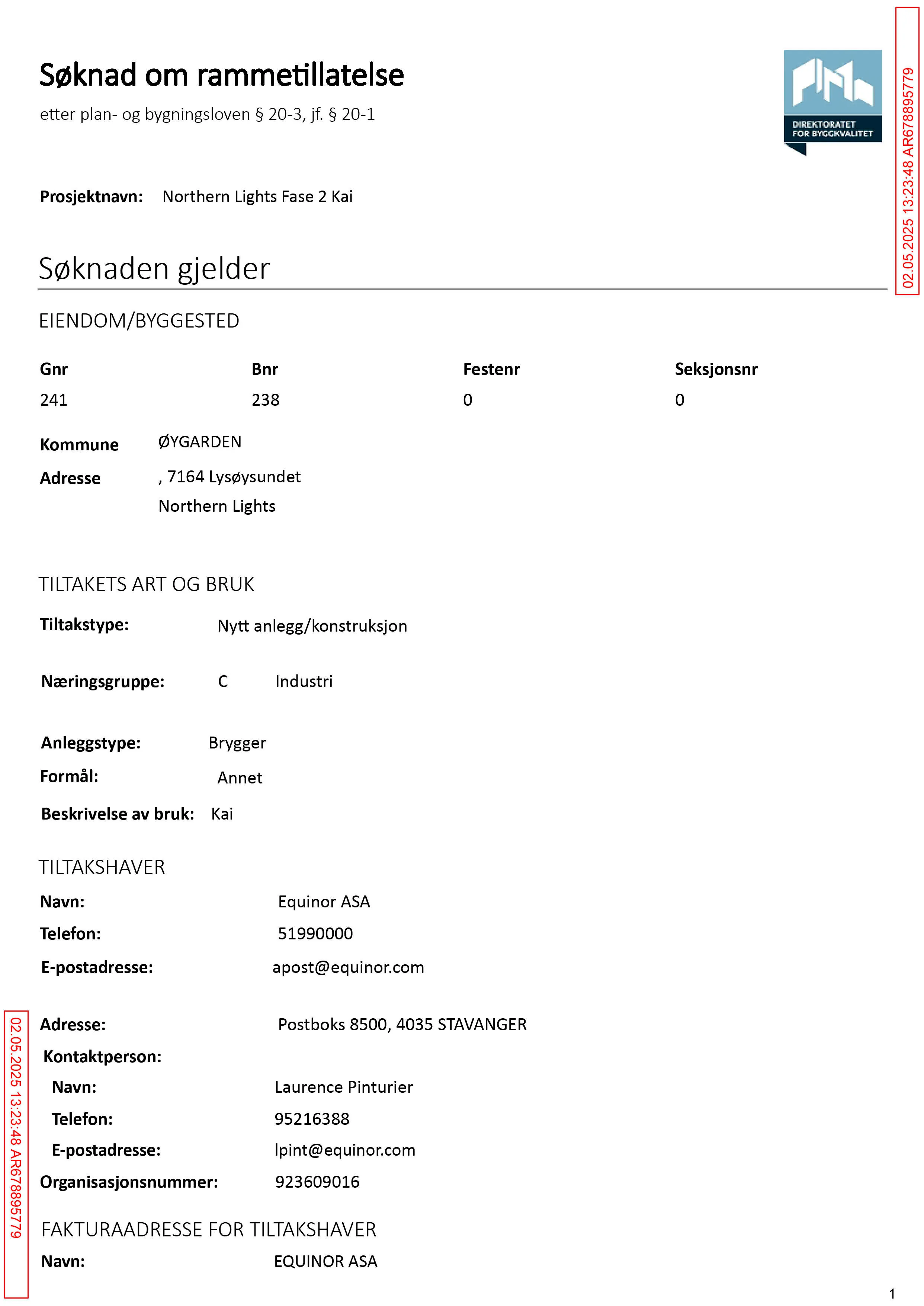 Søknad om rammetillatelse