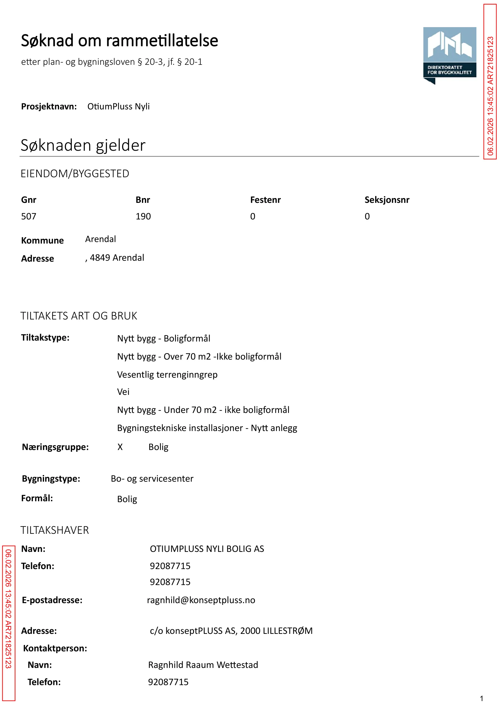 Søknad om rammetillatelse