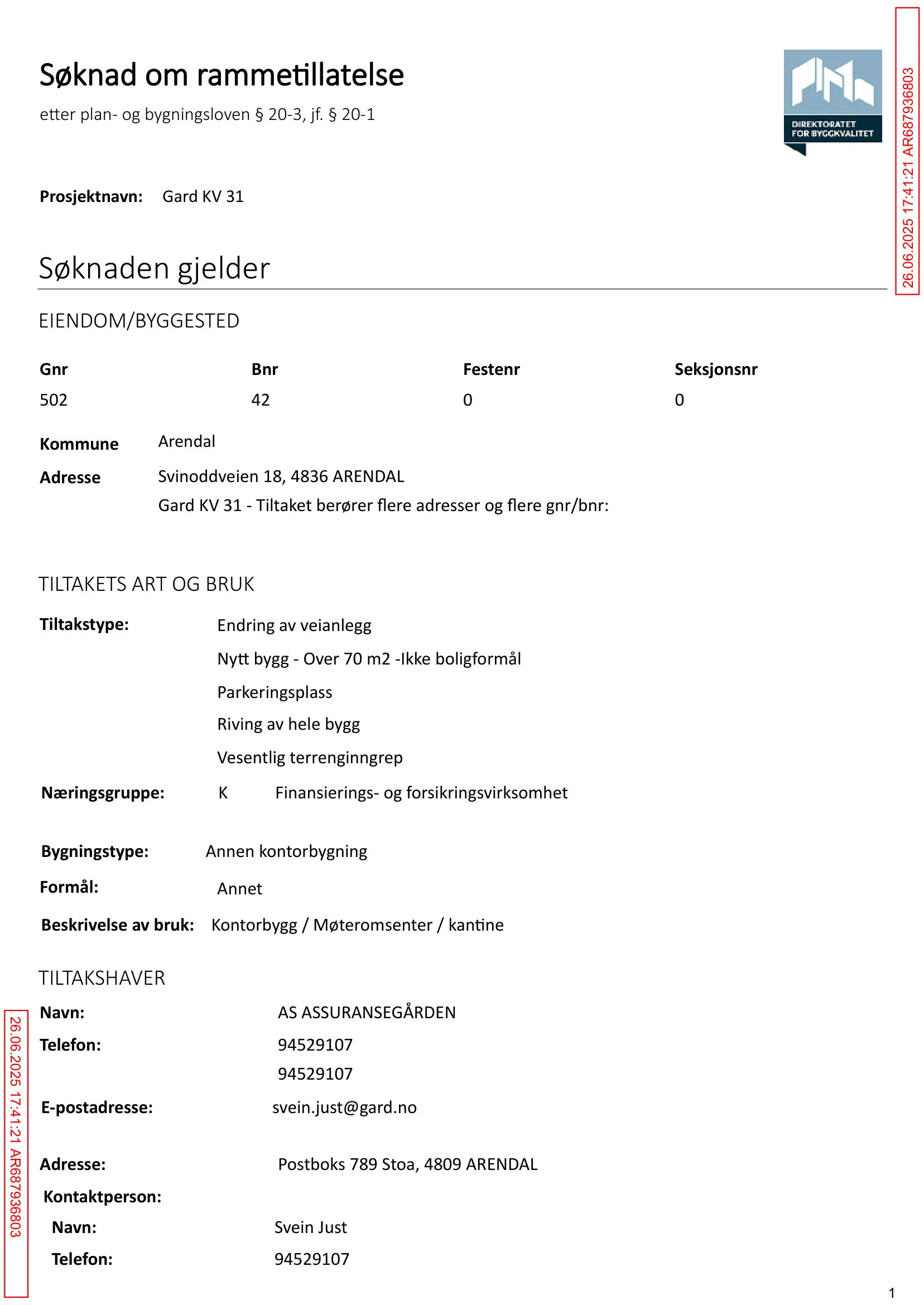Søknad om rammetillatelse