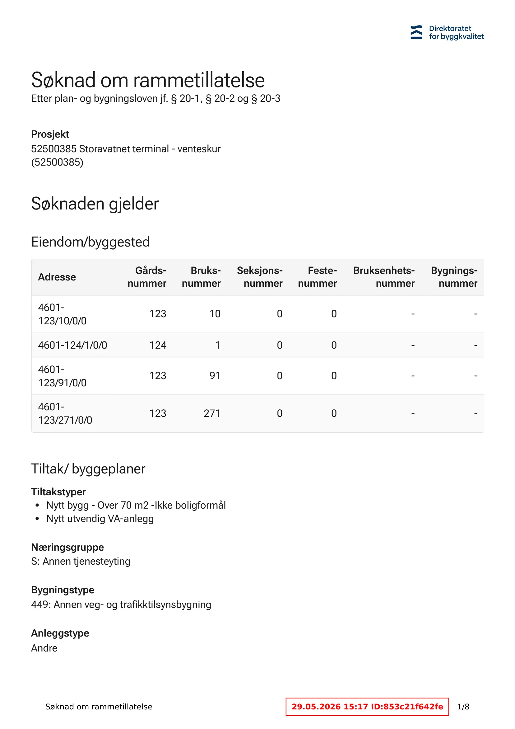 Søknad om rammetillatelse
