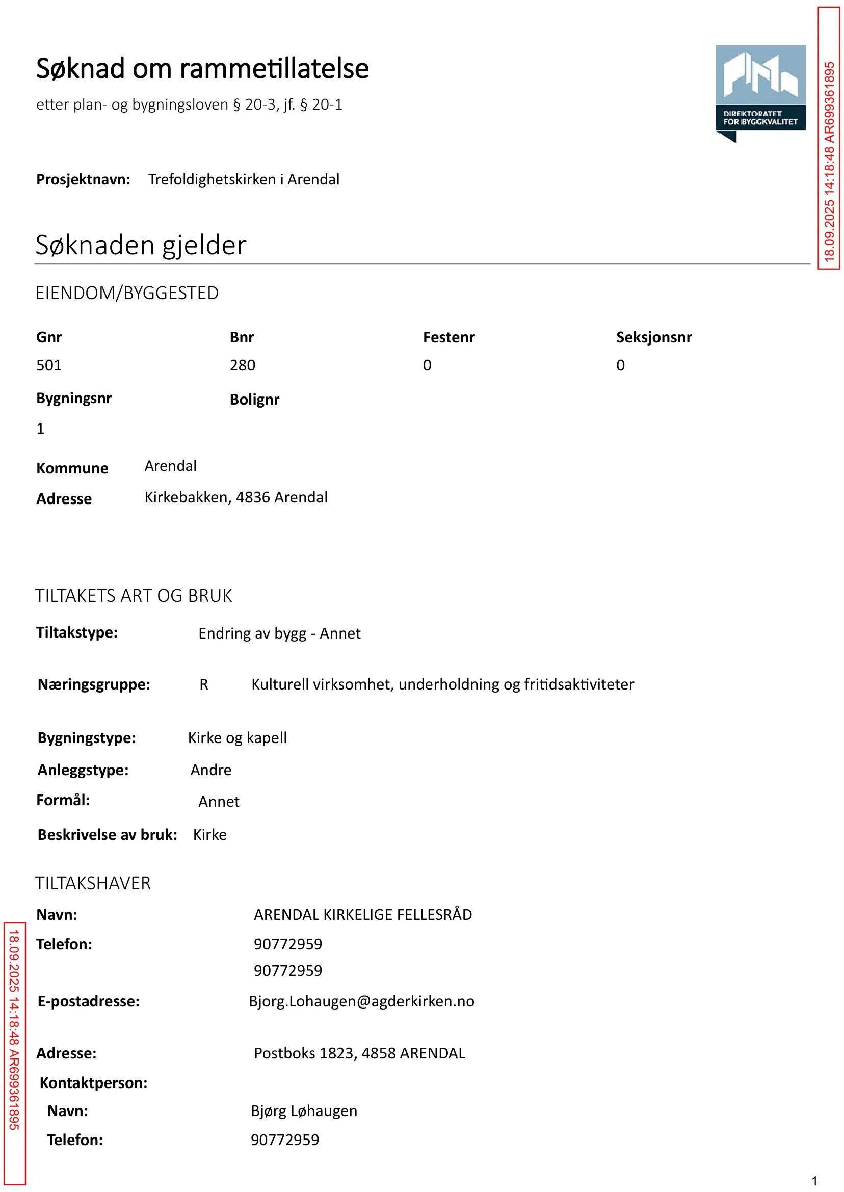 Søknad om rammetillatelse