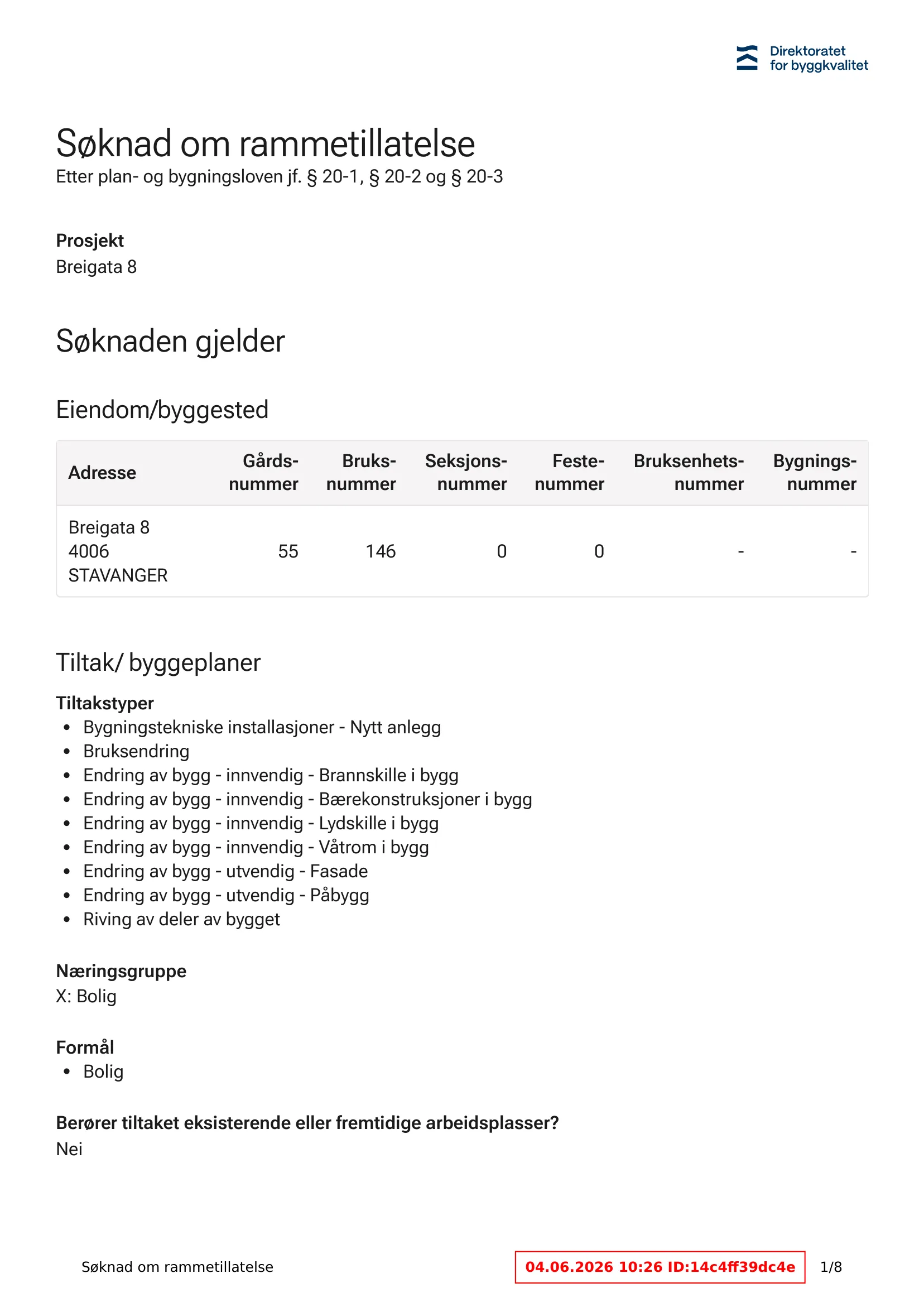 Søknad om rammetillatelse