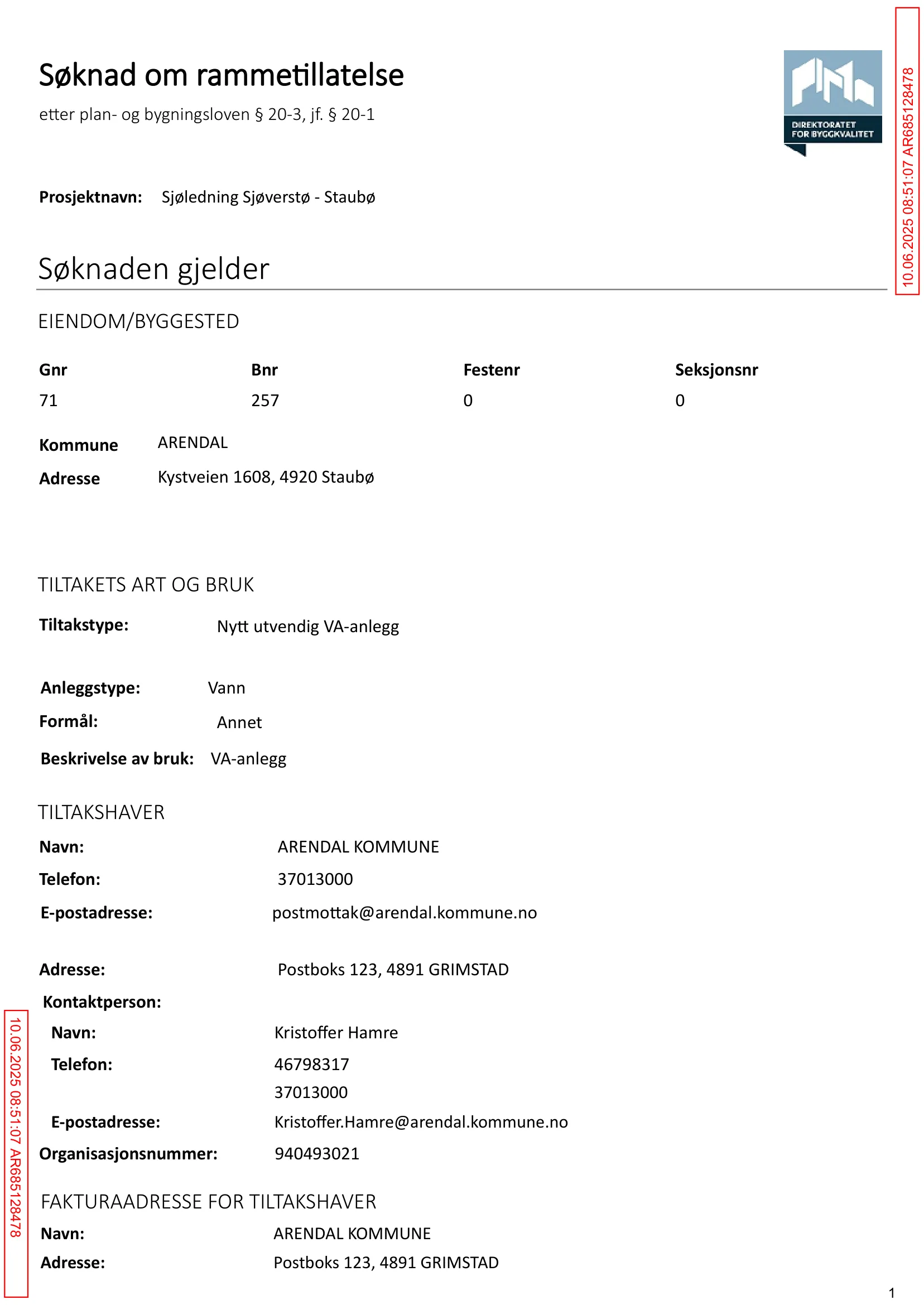 Søknad om rammetillatelse