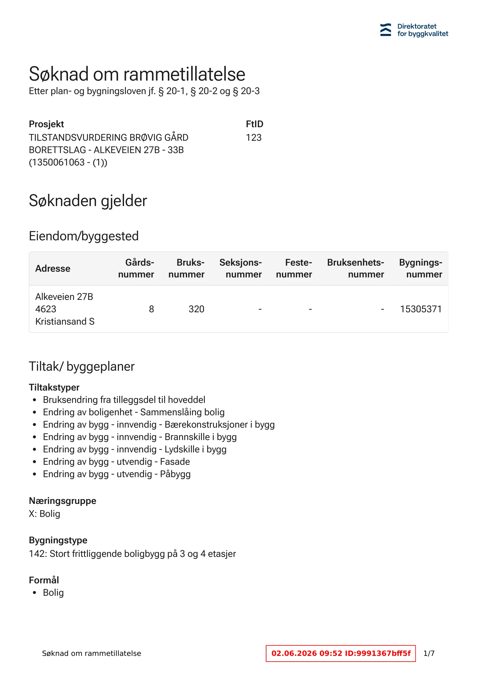 Søknad om rammetillatelse
