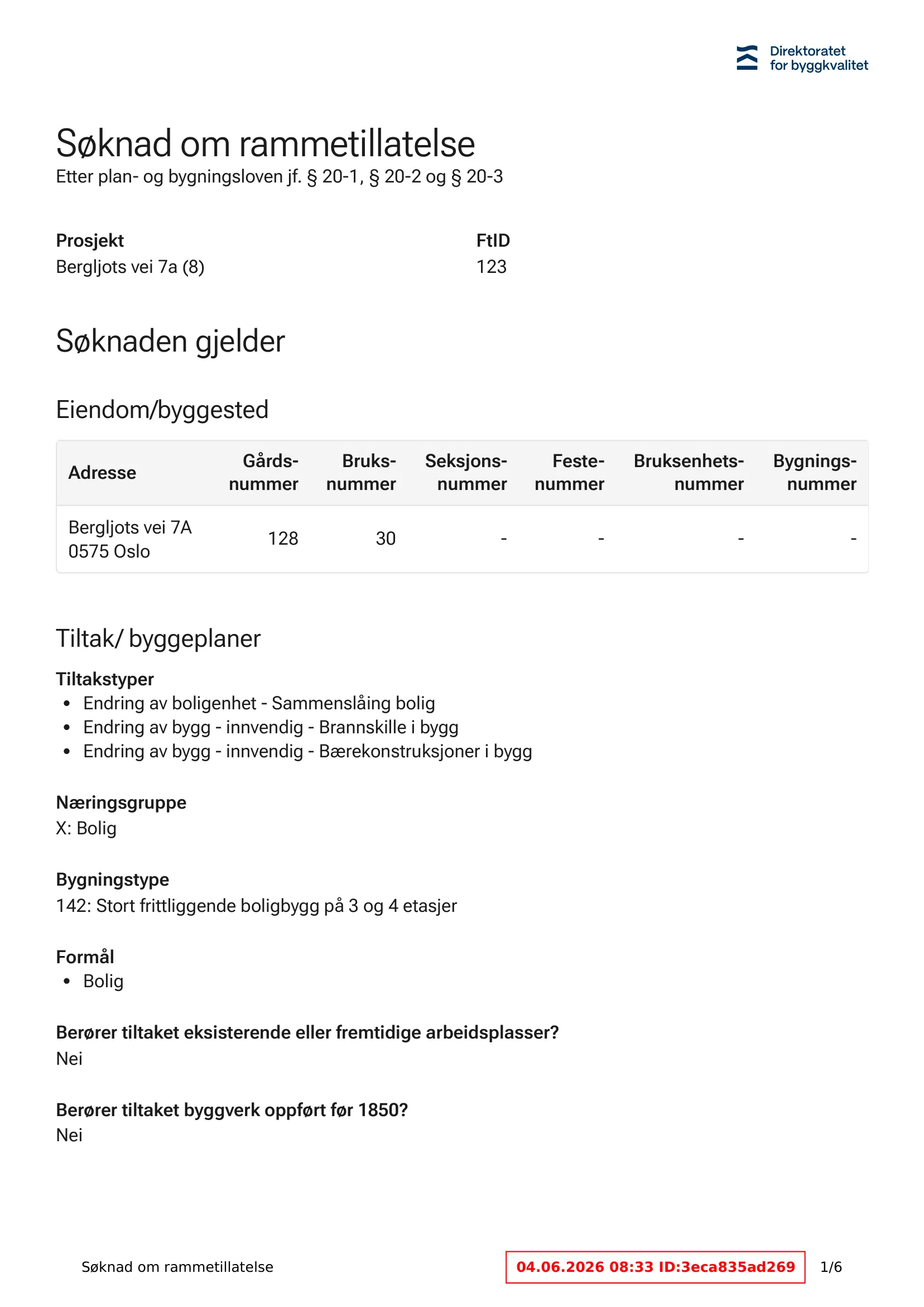 Søknad om rammetillatelse
