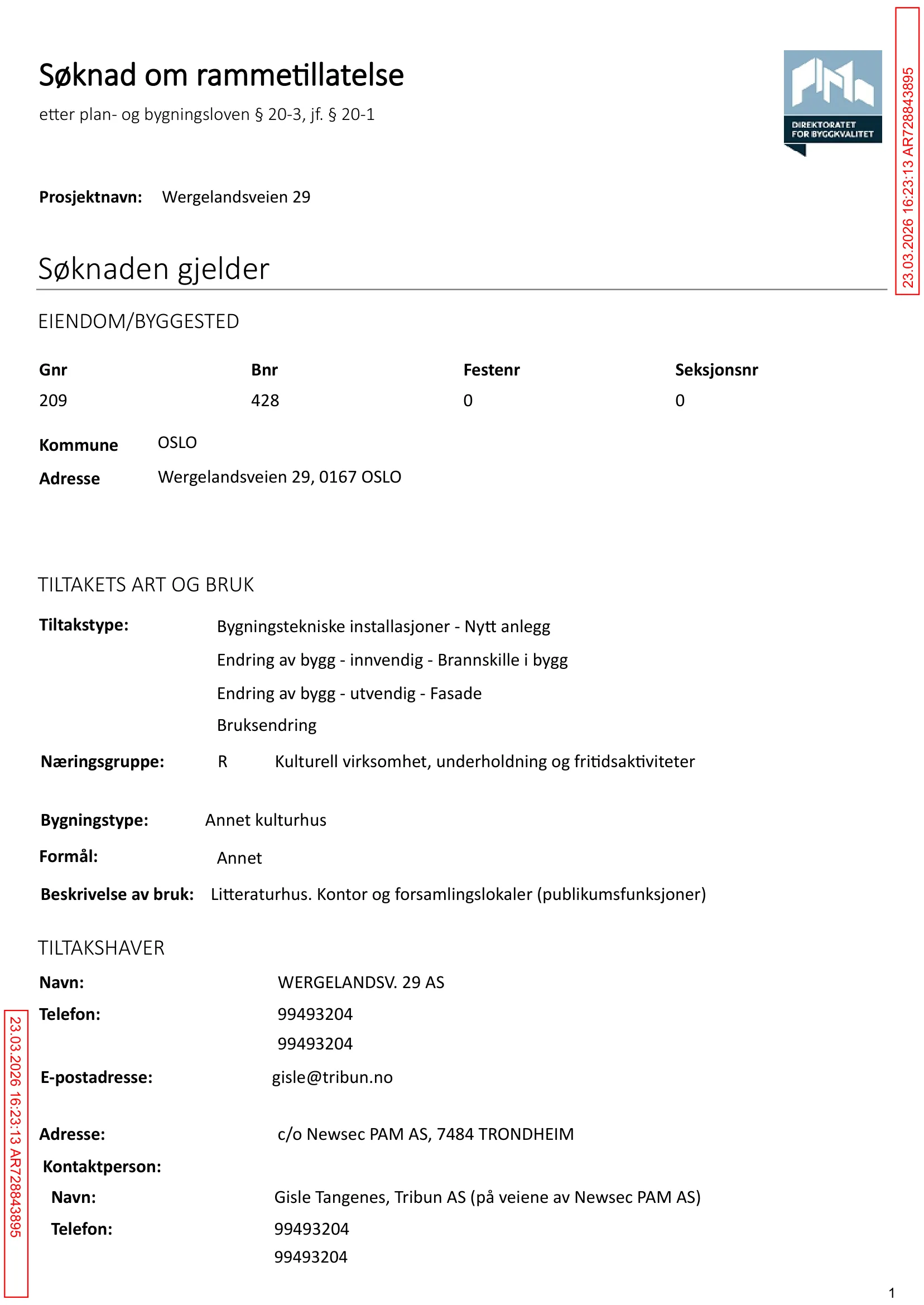 Søknad om rammetillatelse