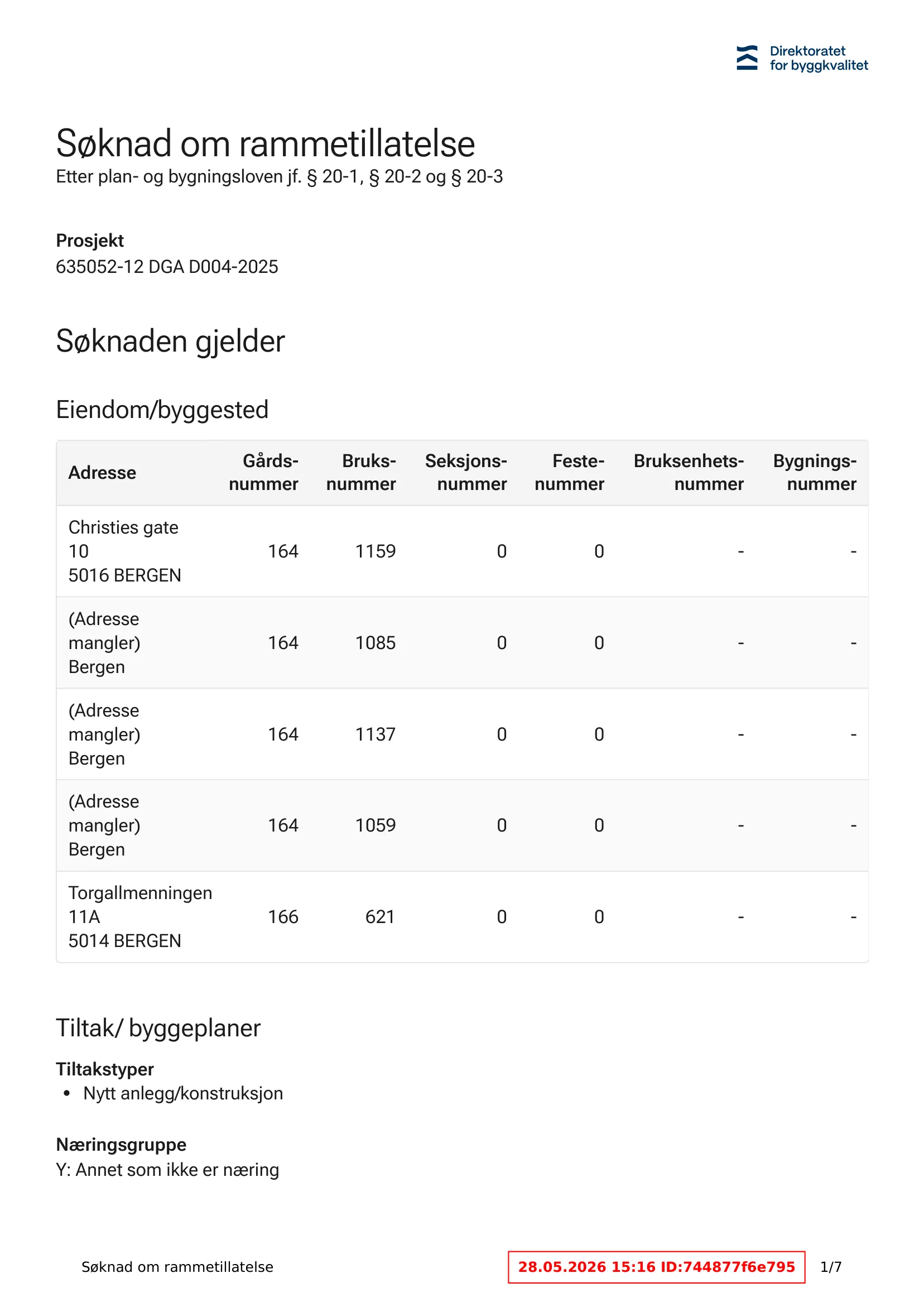Søknad om rammetillatelse