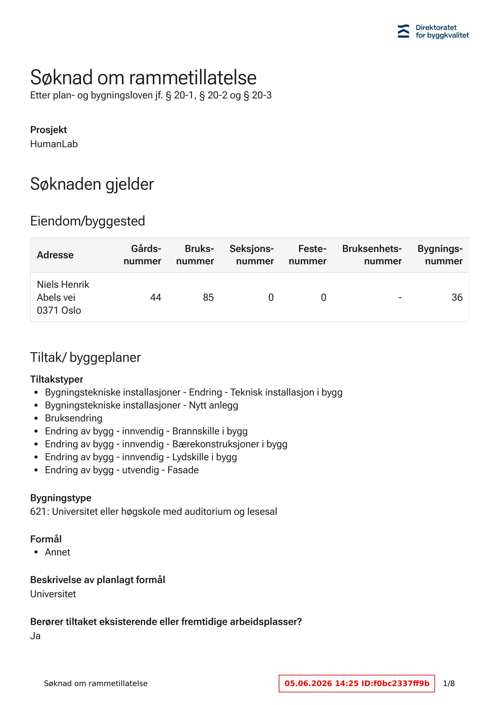 Søknad om rammetillatelse