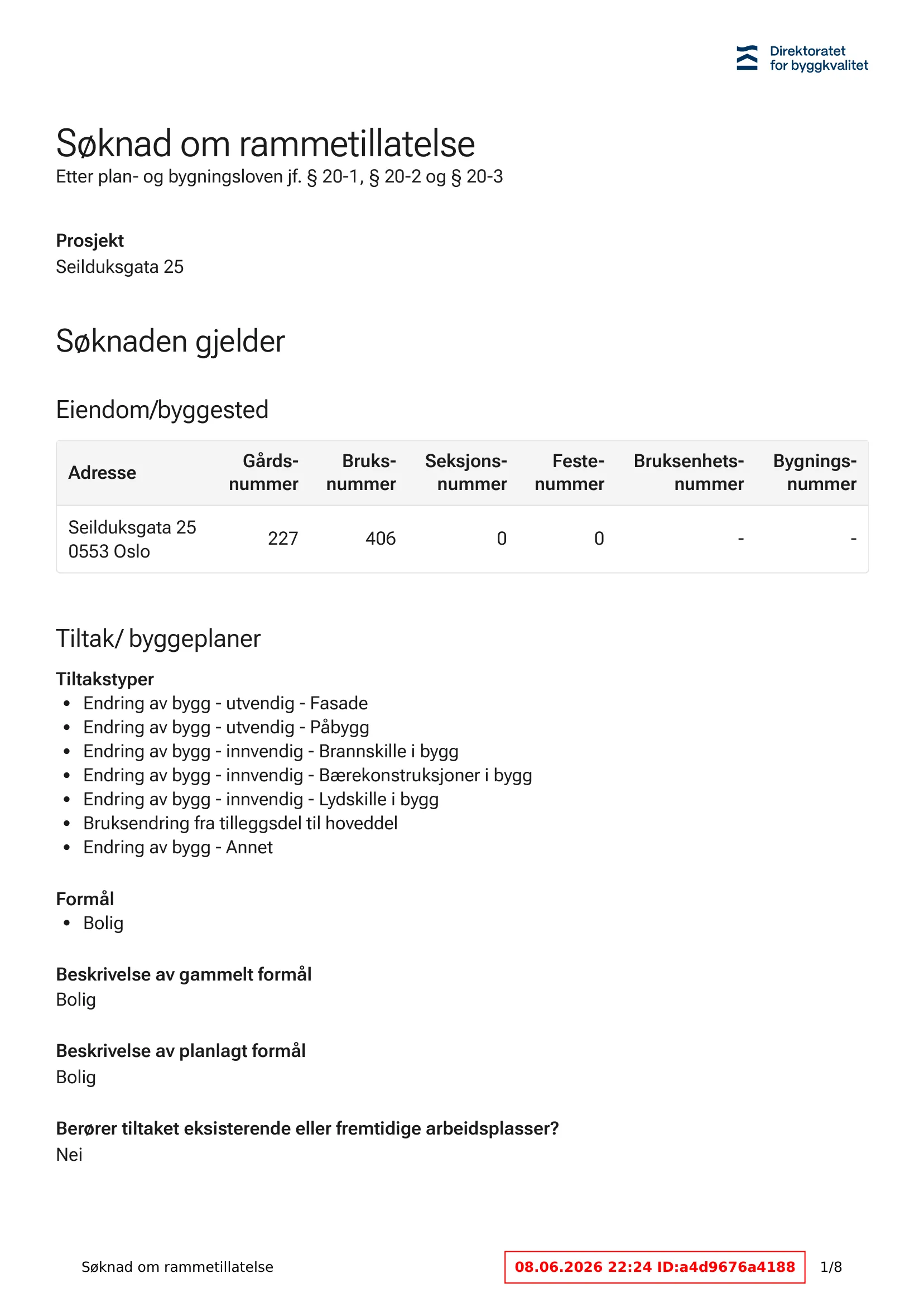 Søknad om rammetillatelse