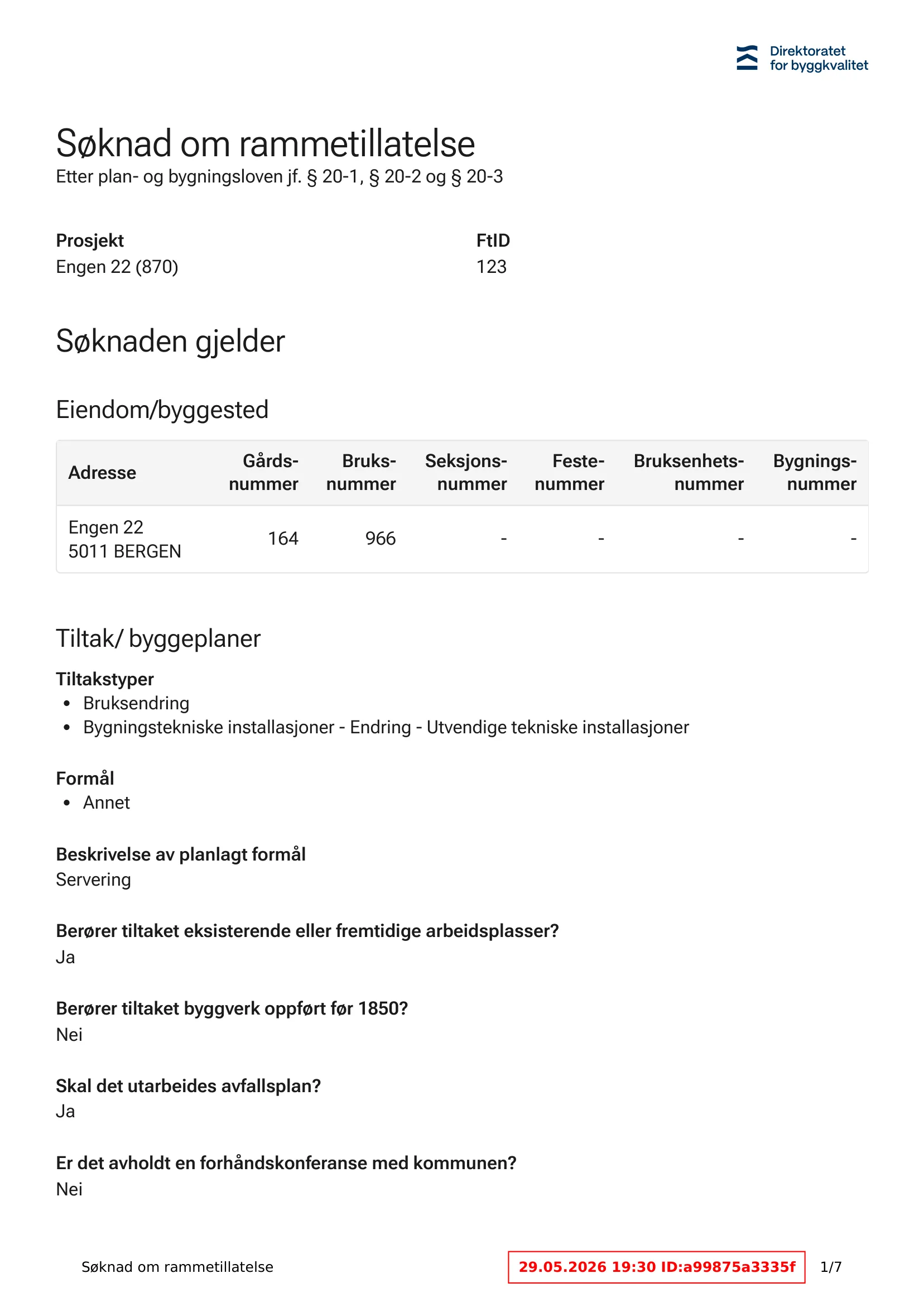 Søknad om rammetillatelse