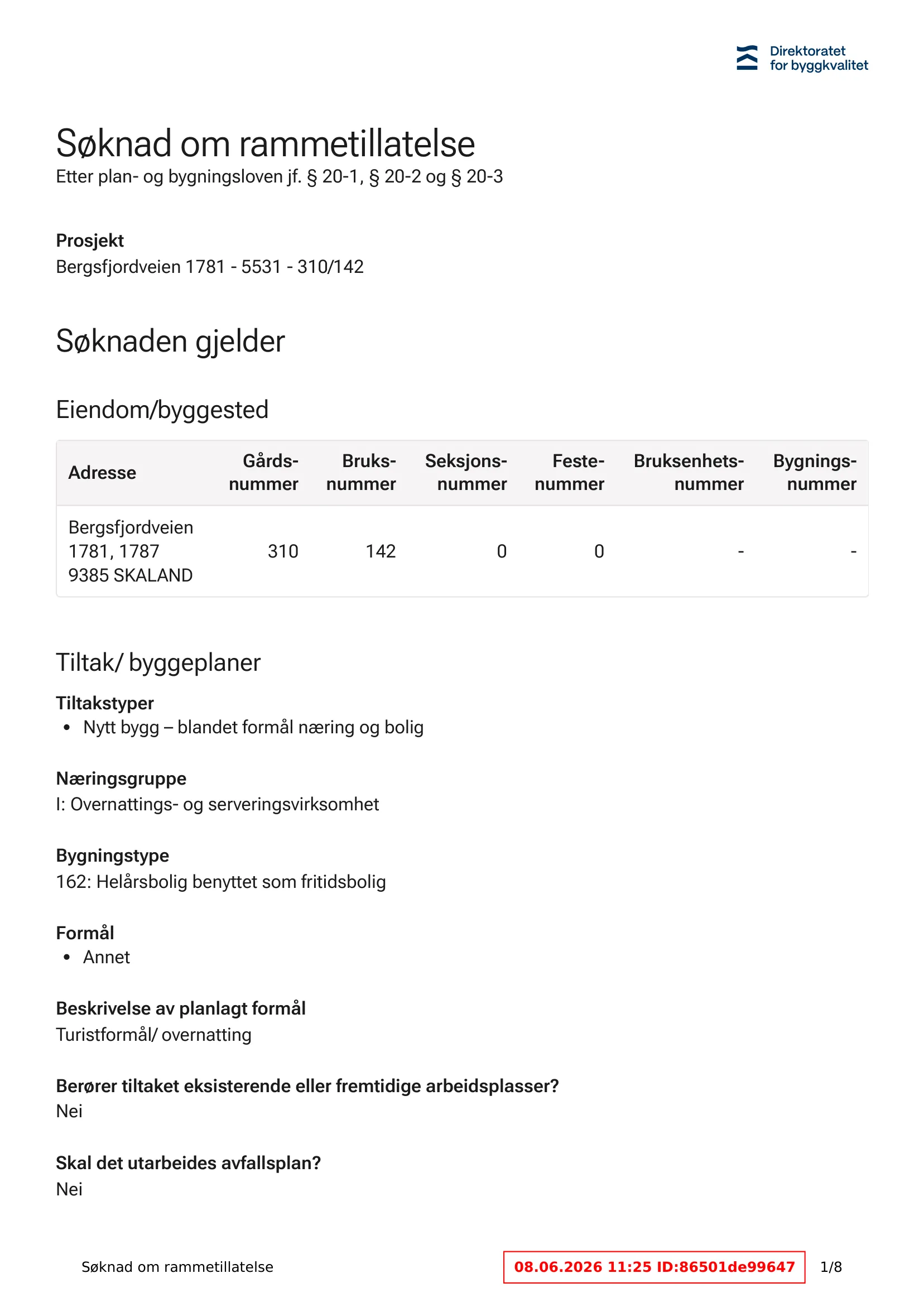 Søknad om rammetillatelse