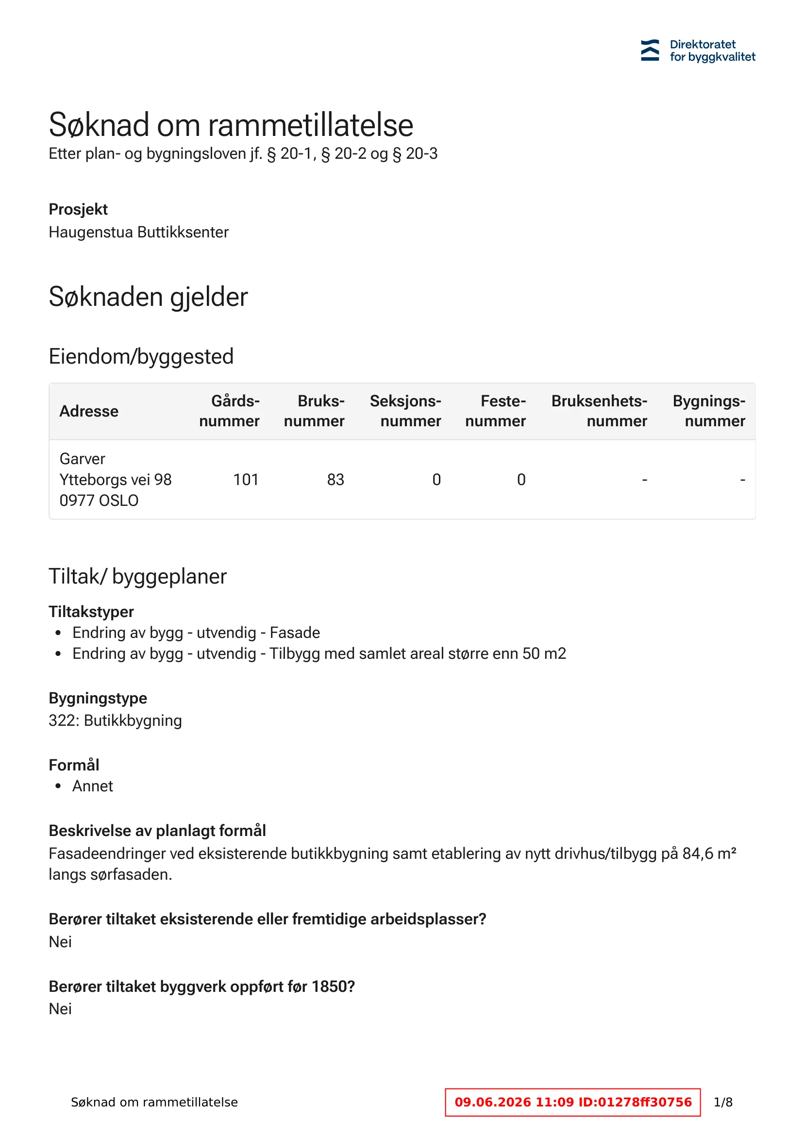 Søknad om rammetillatelse