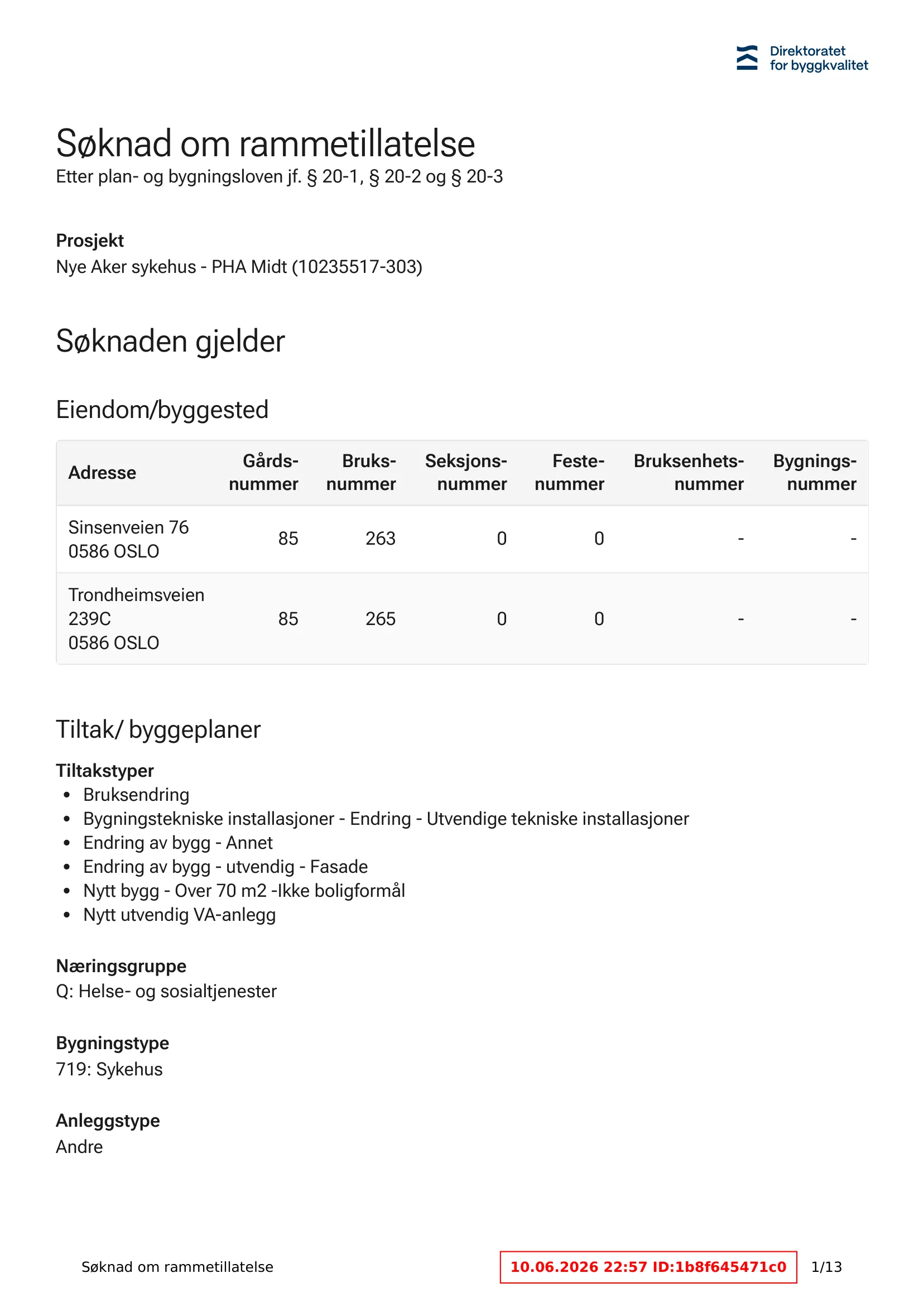 Søknad om rammetillatelse