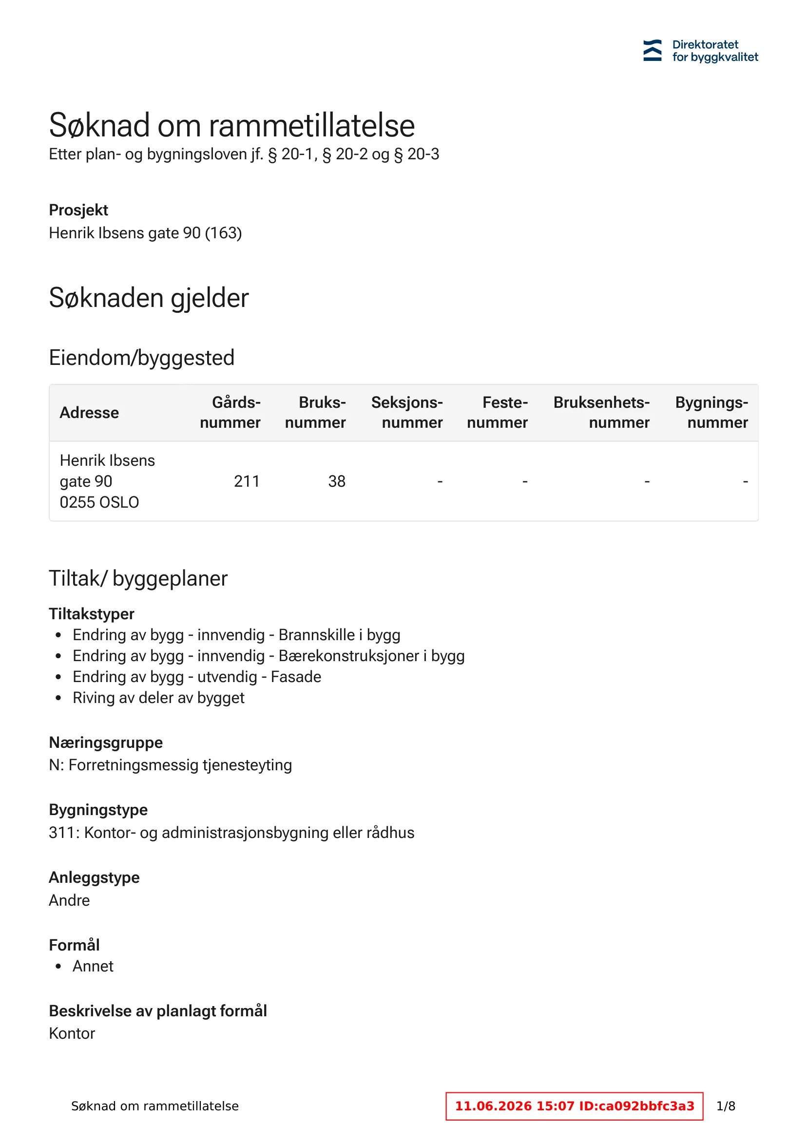 Søknad om rammetillatelse