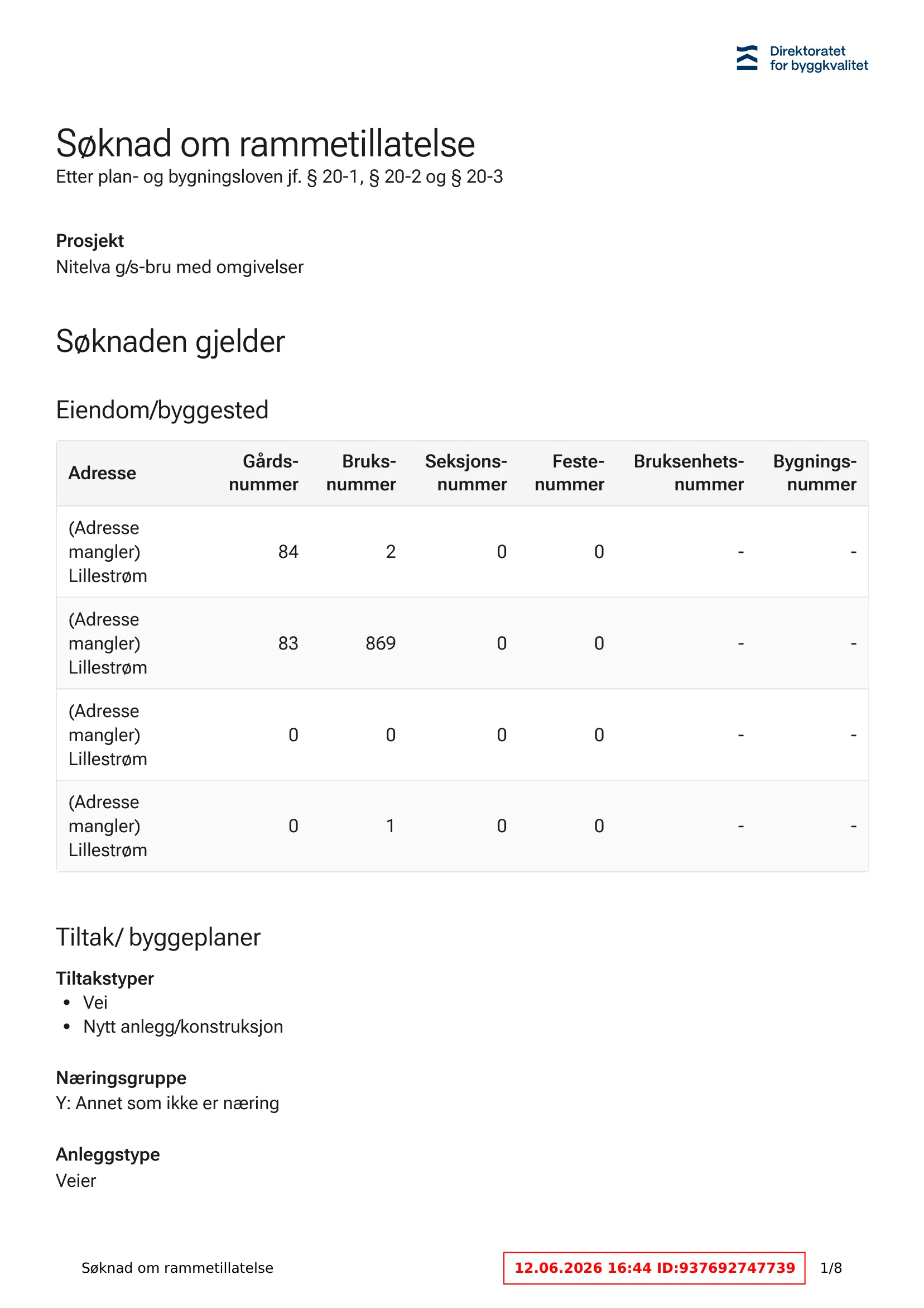 Søknad om rammetillatelse