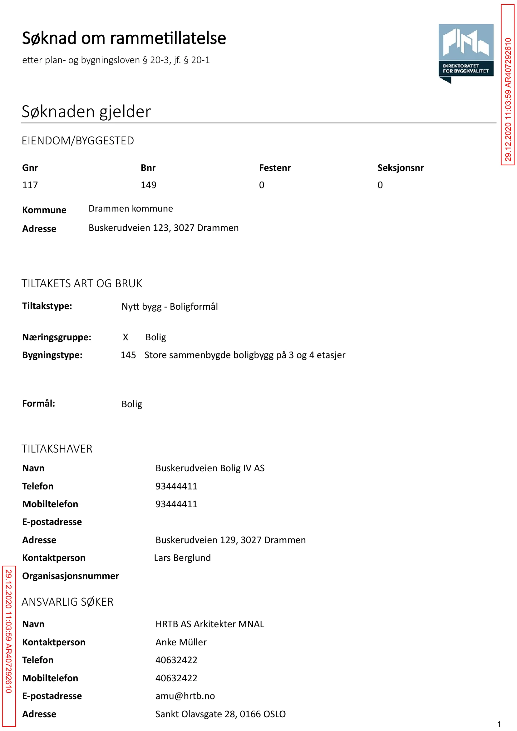 Søknad om rammetillatelse