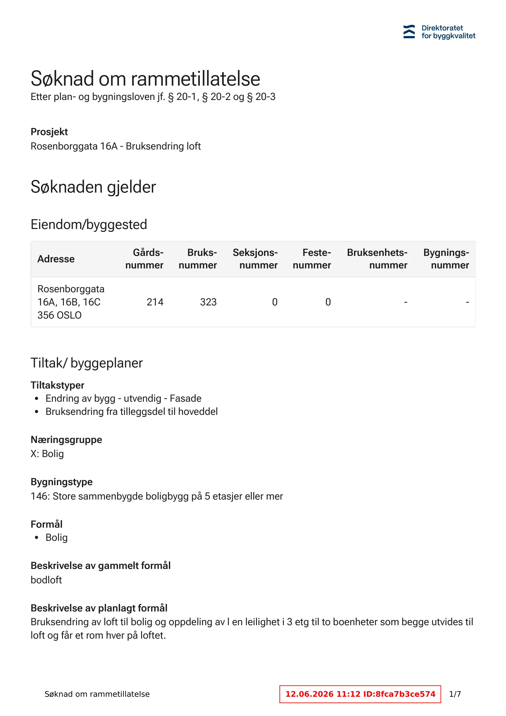Søknad om rammetillatelse