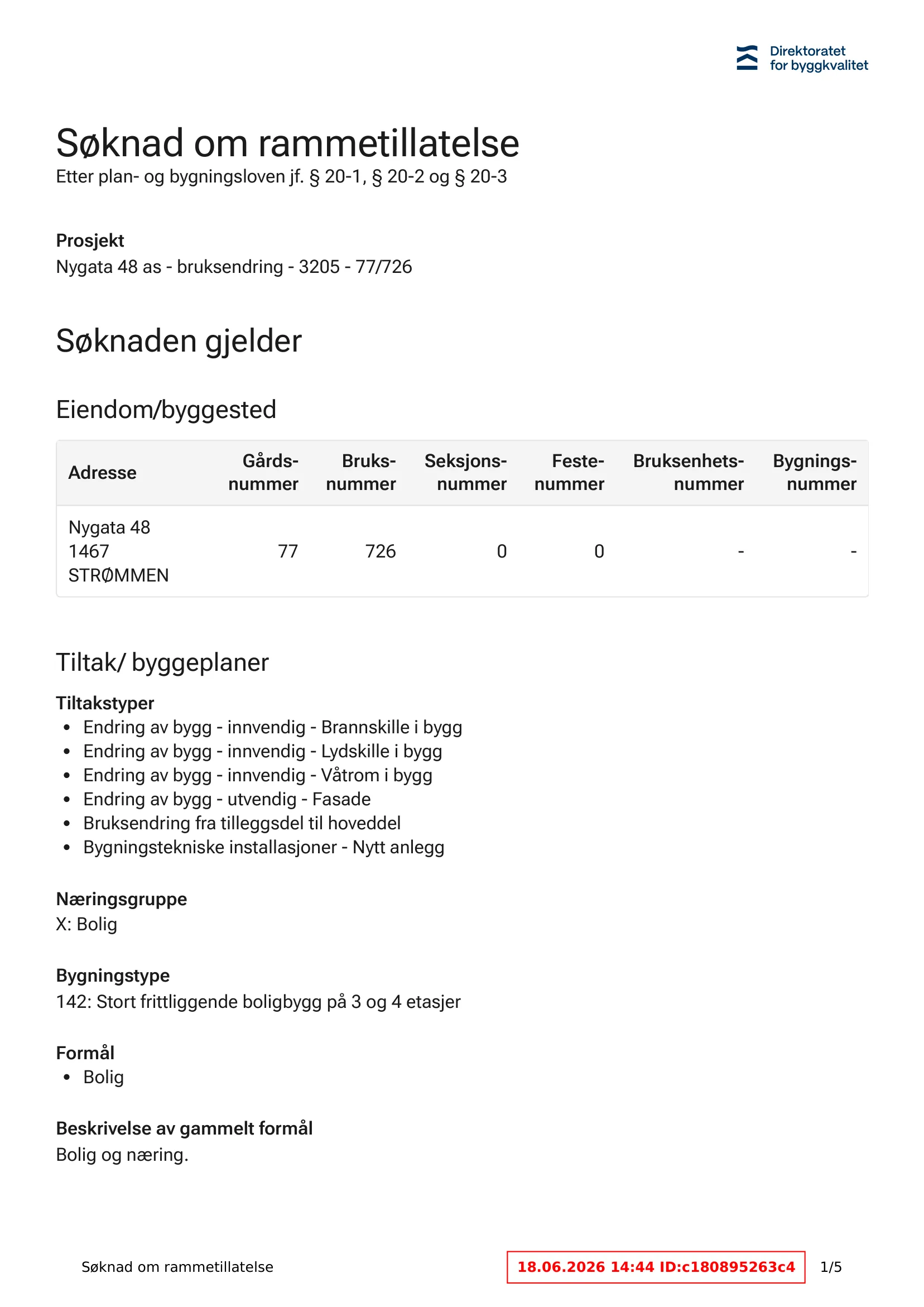 Søknad om rammetillatelse