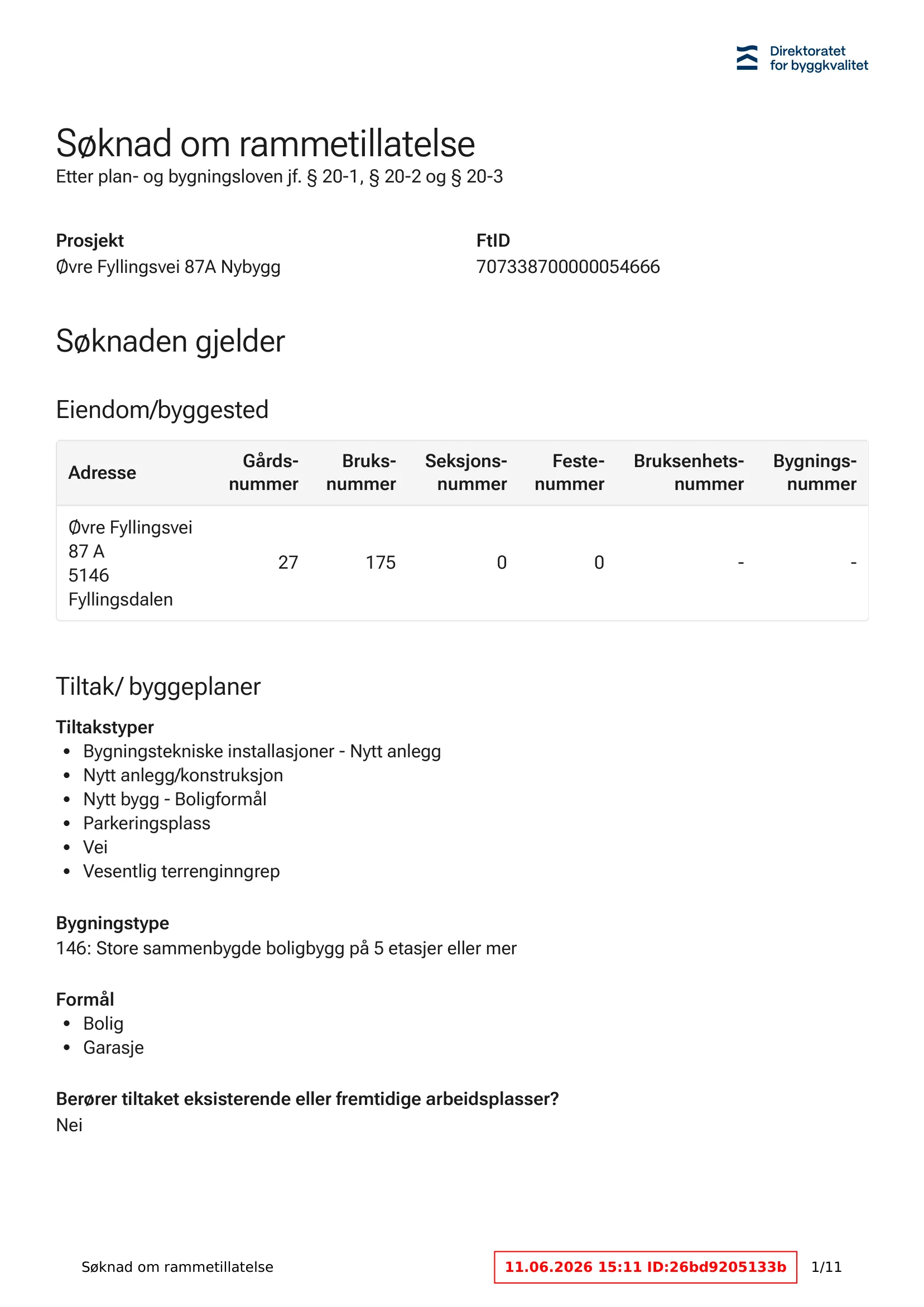 Søknad om rammetillatelse