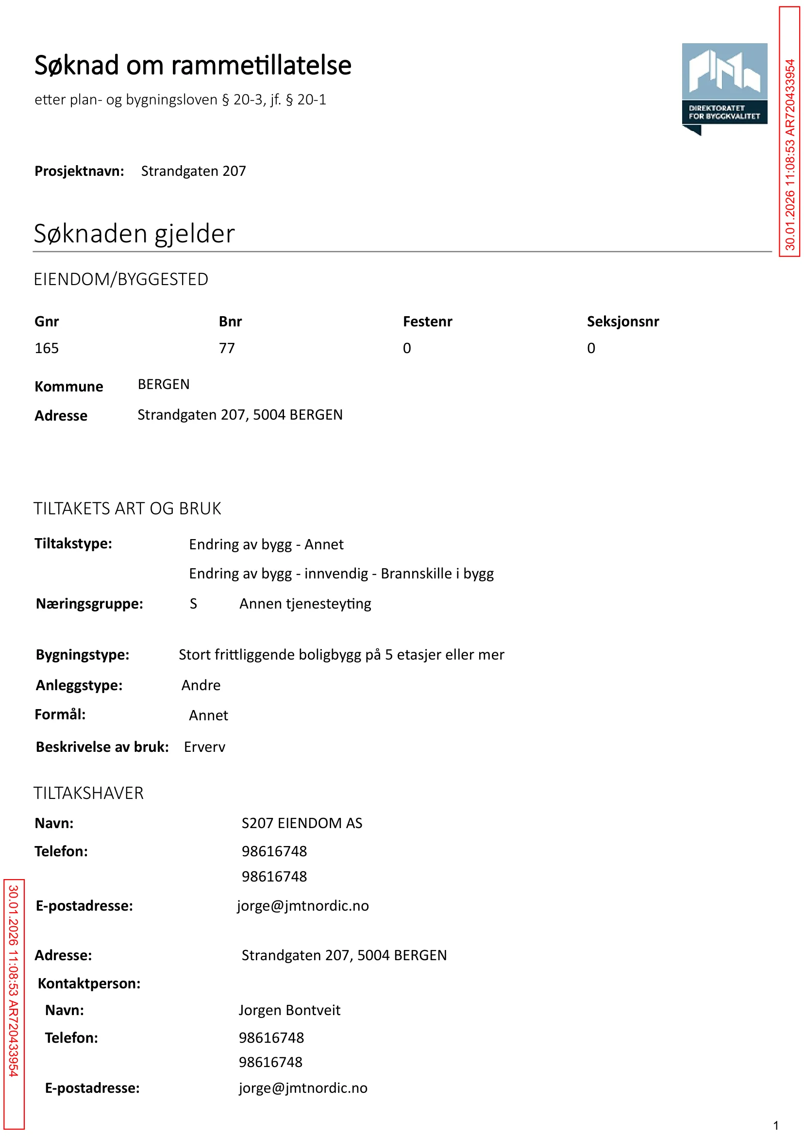 Søknad om rammetillatelse