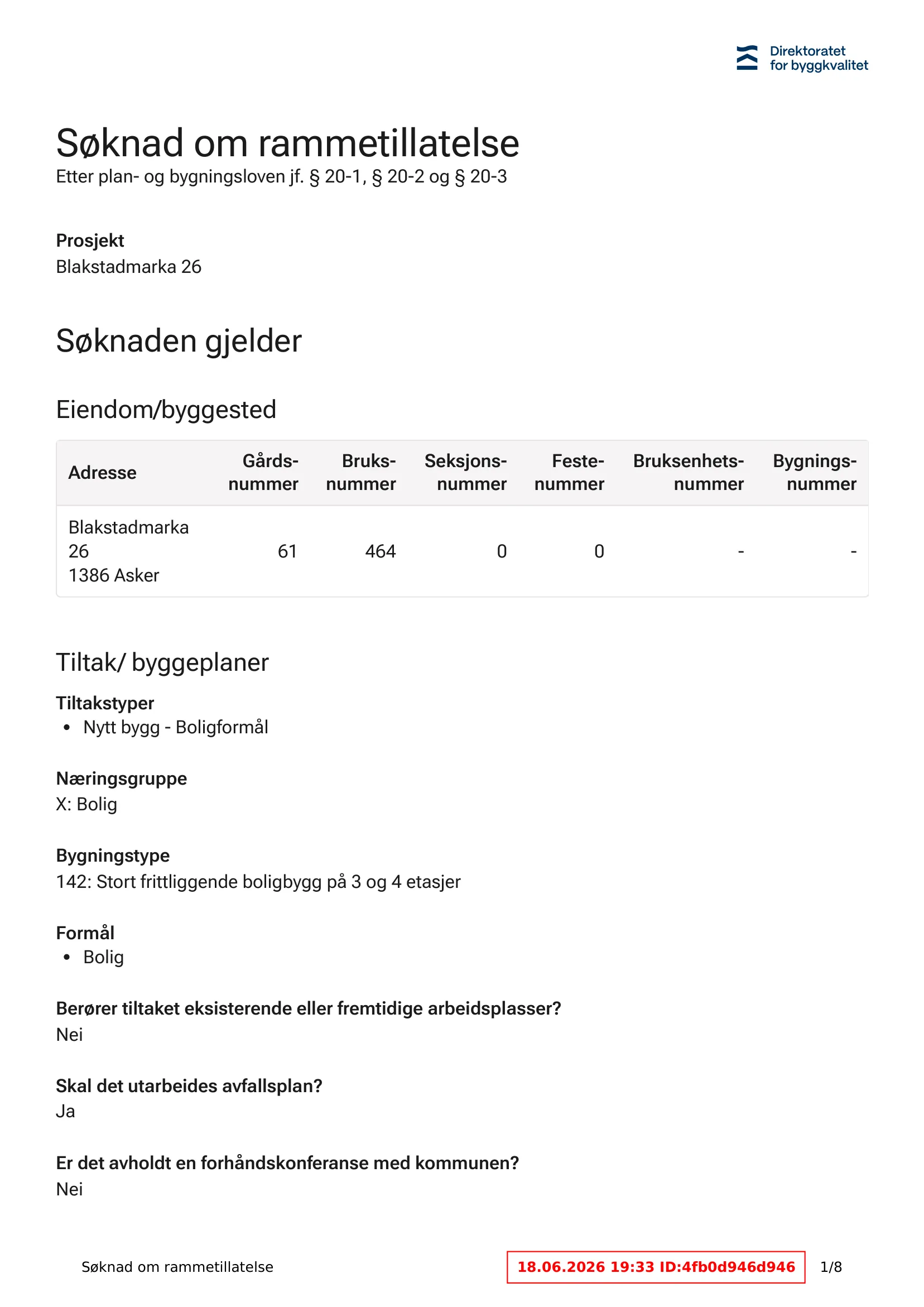 Søknad om rammetillatelse