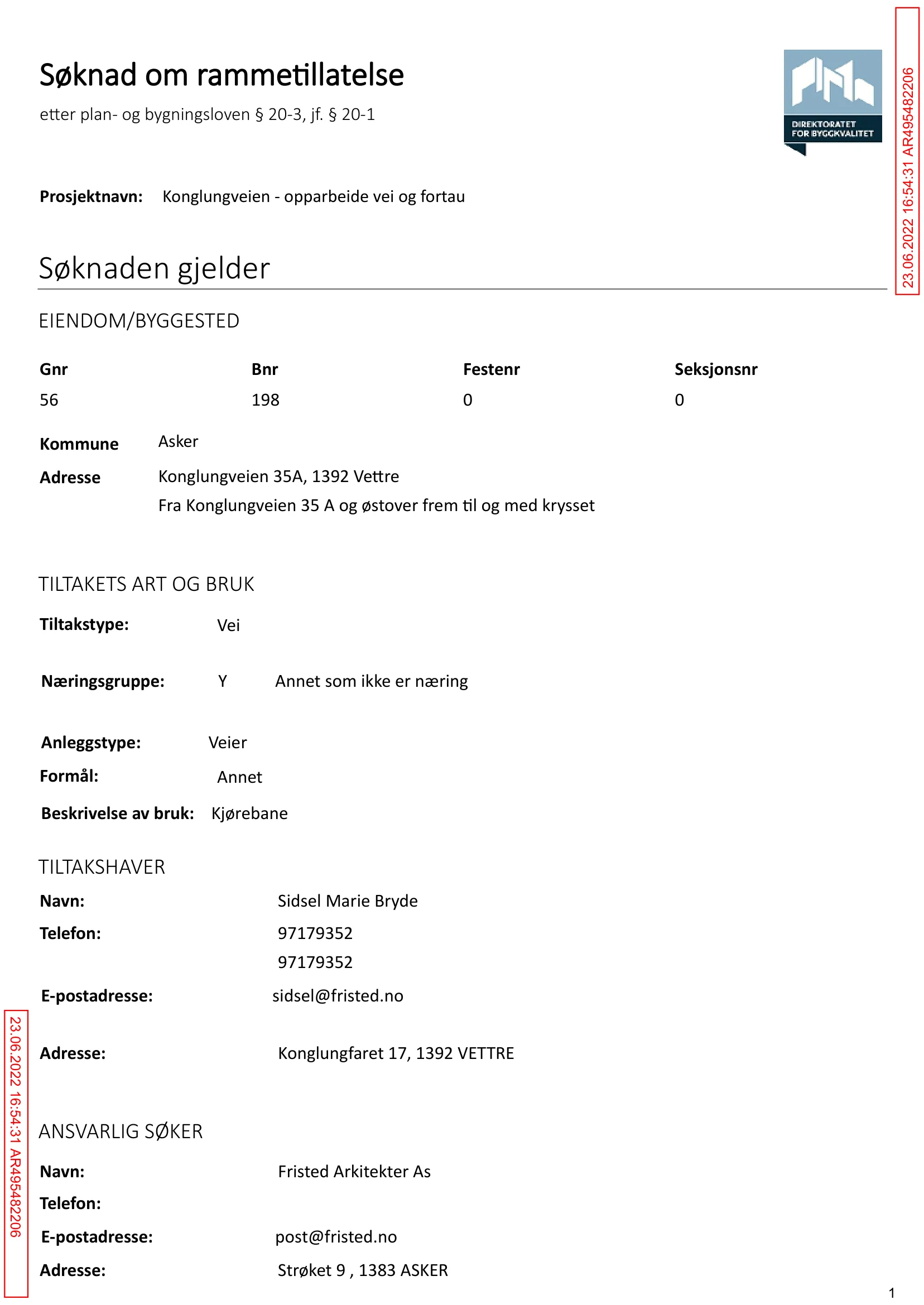 Søknad om rammetillatelse