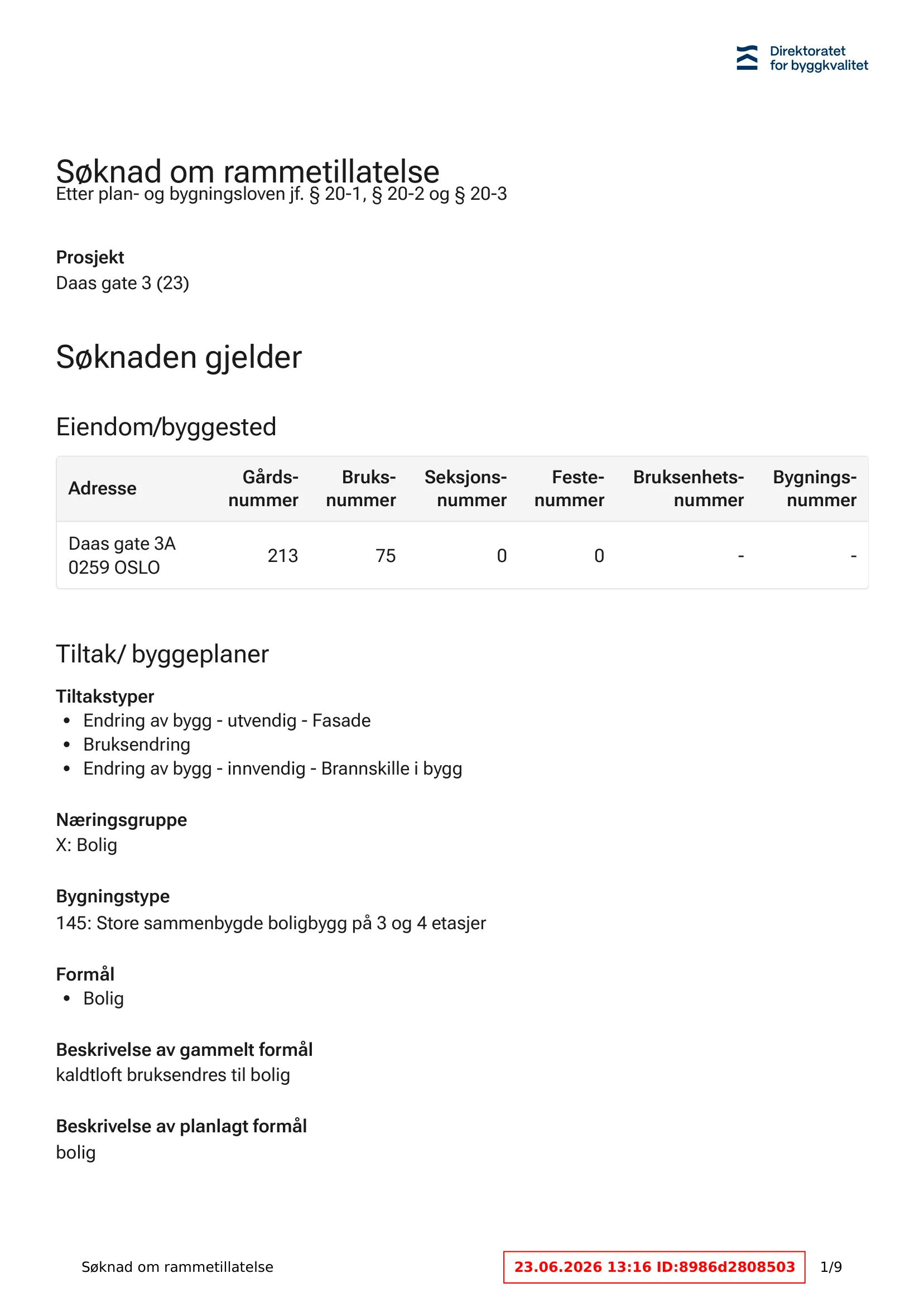 Søknad om rammetillatelse