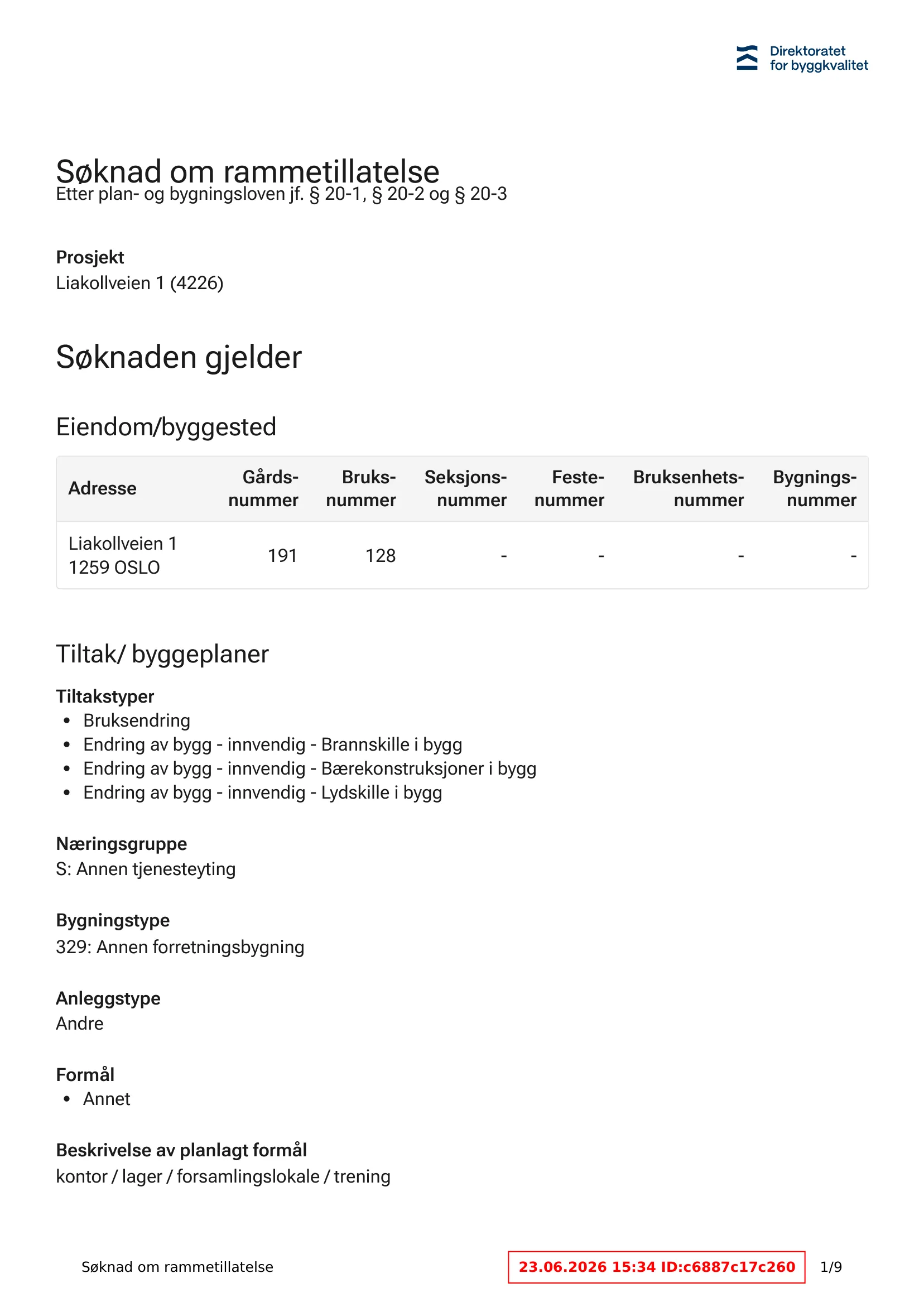 Søknad om rammetillatelse