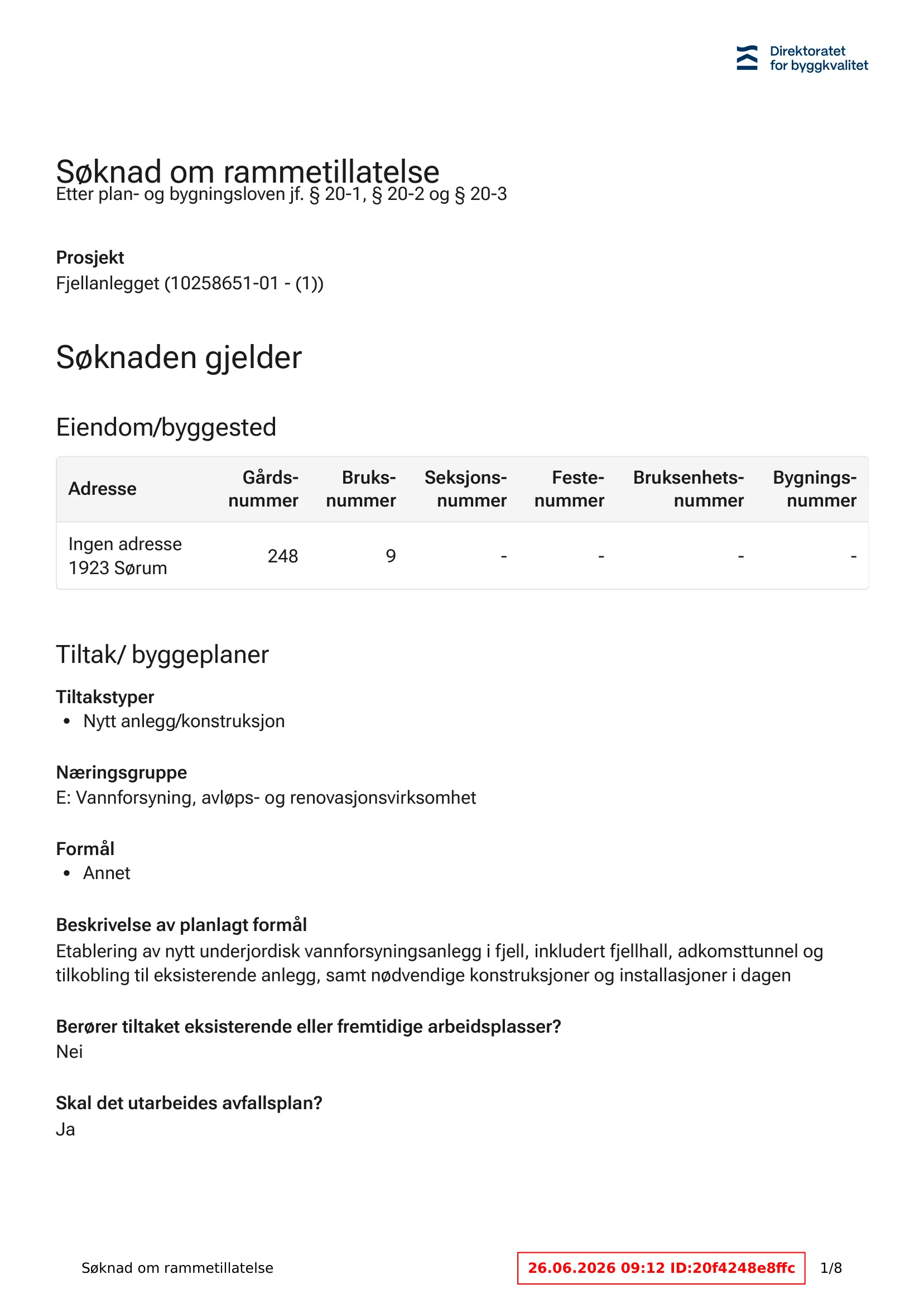 Søknad om rammetillatelse