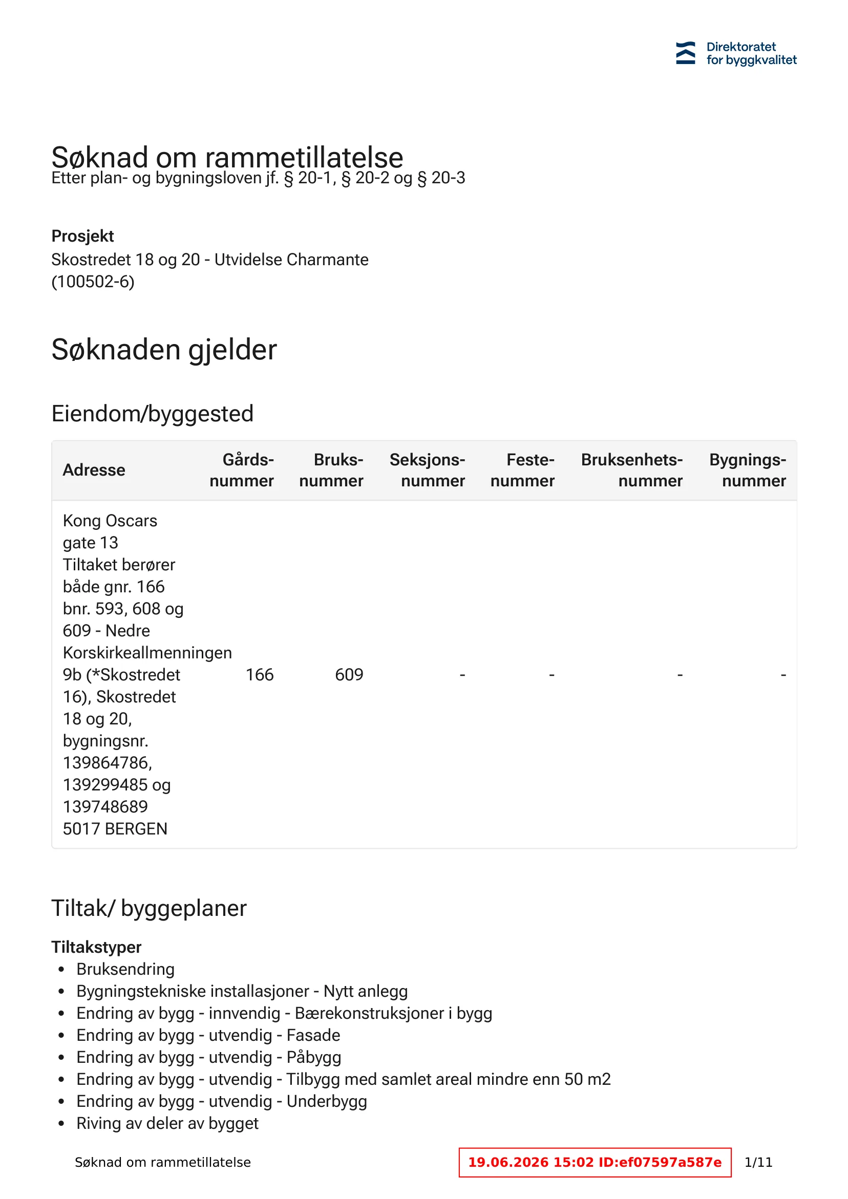 Søknad om rammetillatelse