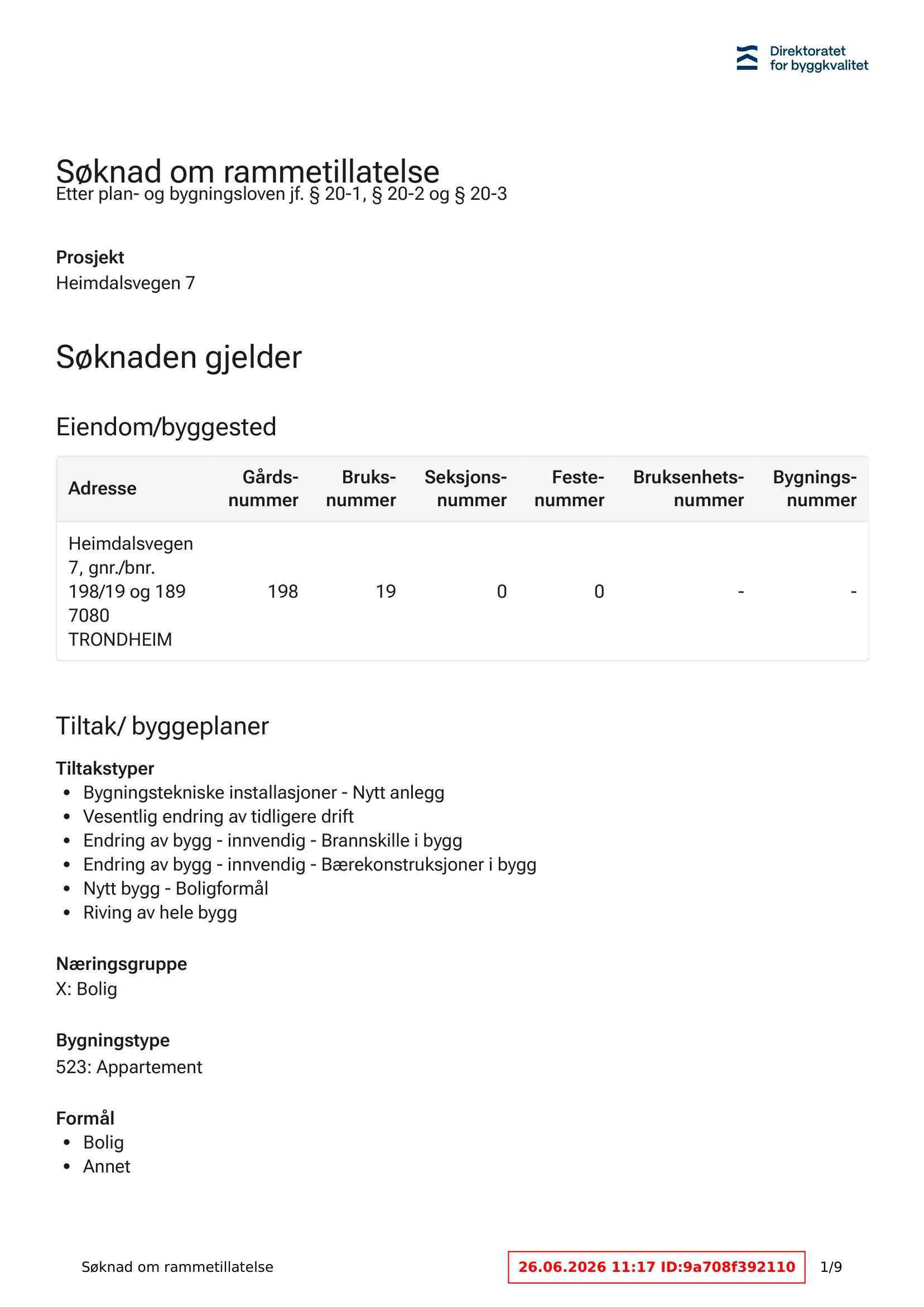 Søknad om rammetillatelse