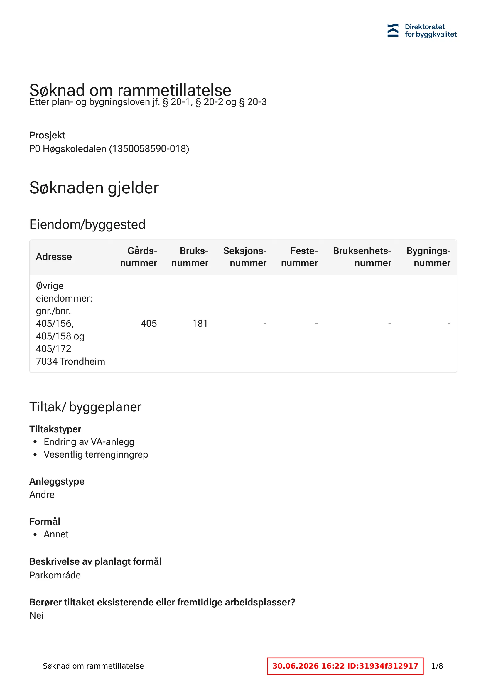 Søknad om rammetillatelse