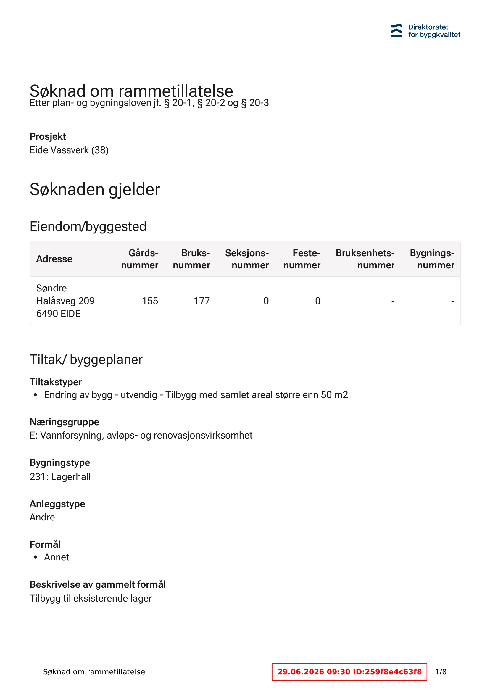 Søknad om rammetillatelse