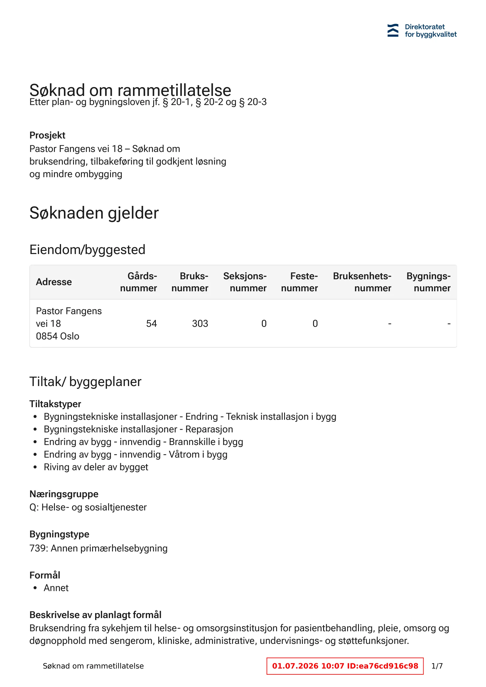 Søknad om rammetillatelse