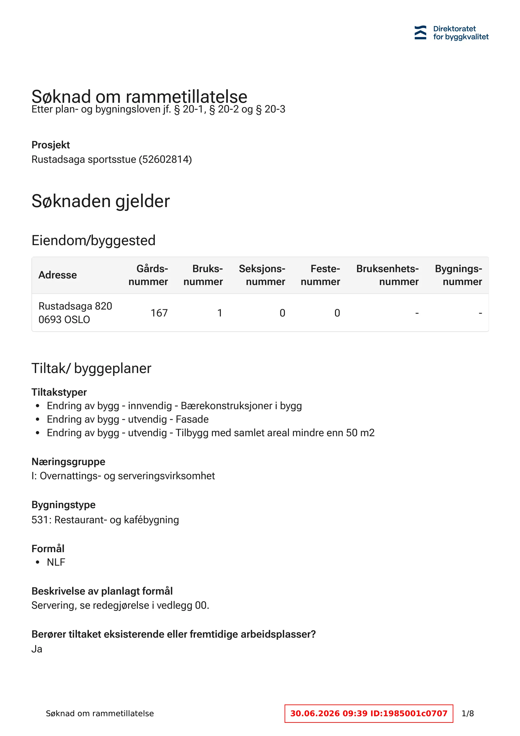 Søknad om rammetillatelse