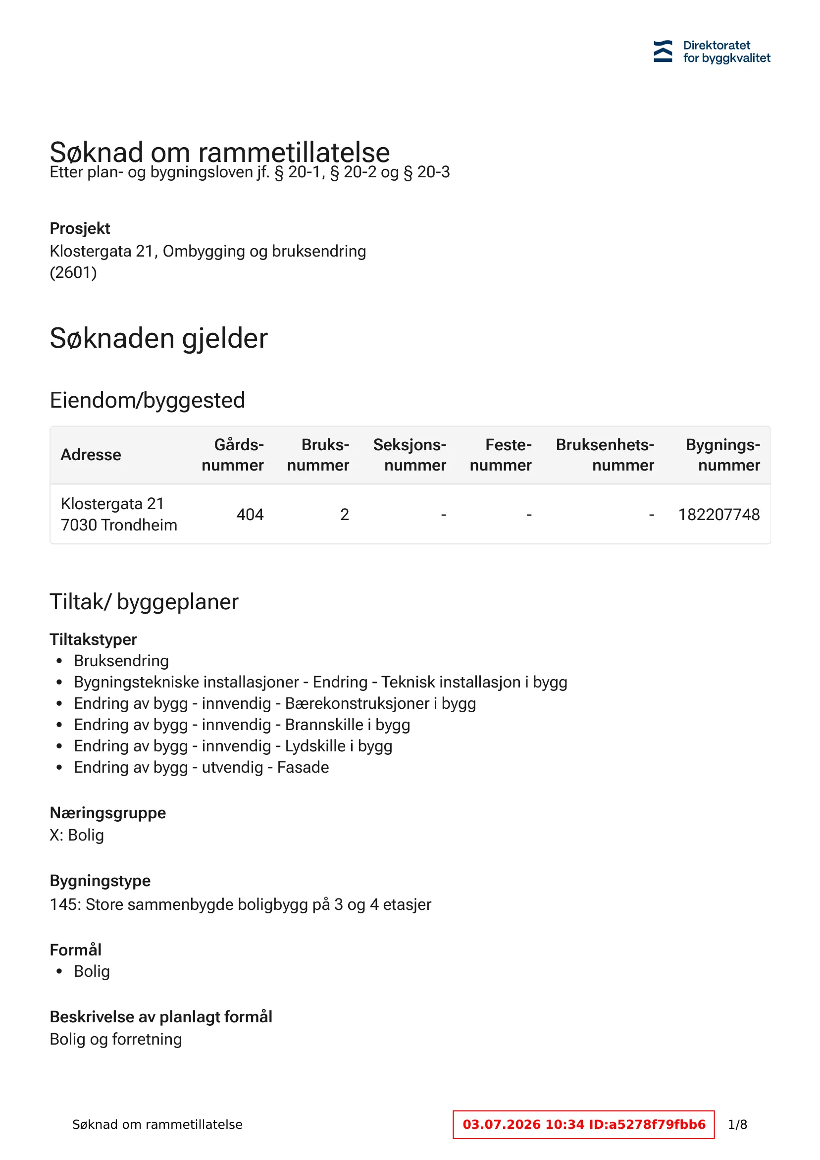Søknad om rammetillatelse