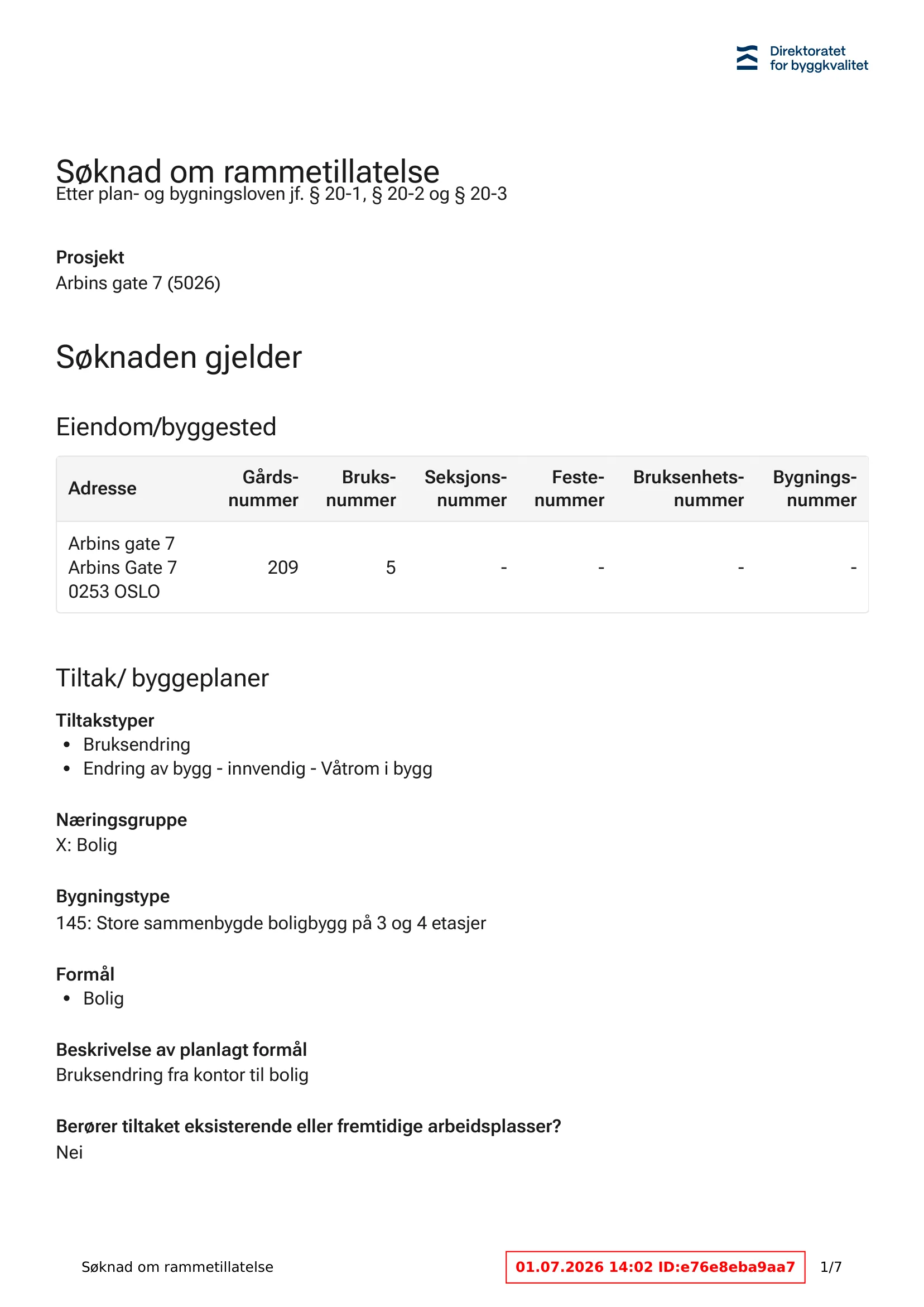 Søknad om rammetillatelse
