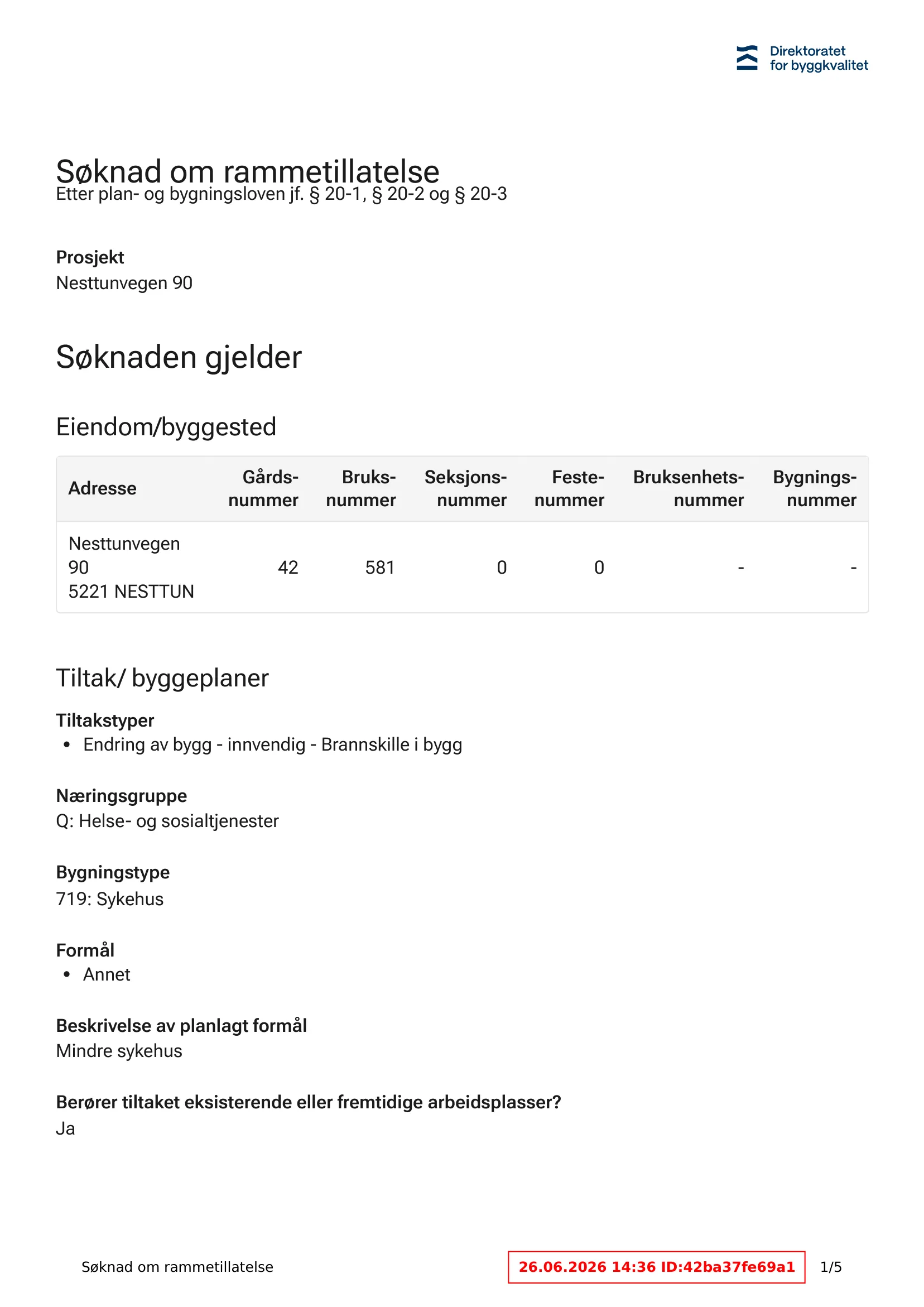 Søknad om rammetillatelse