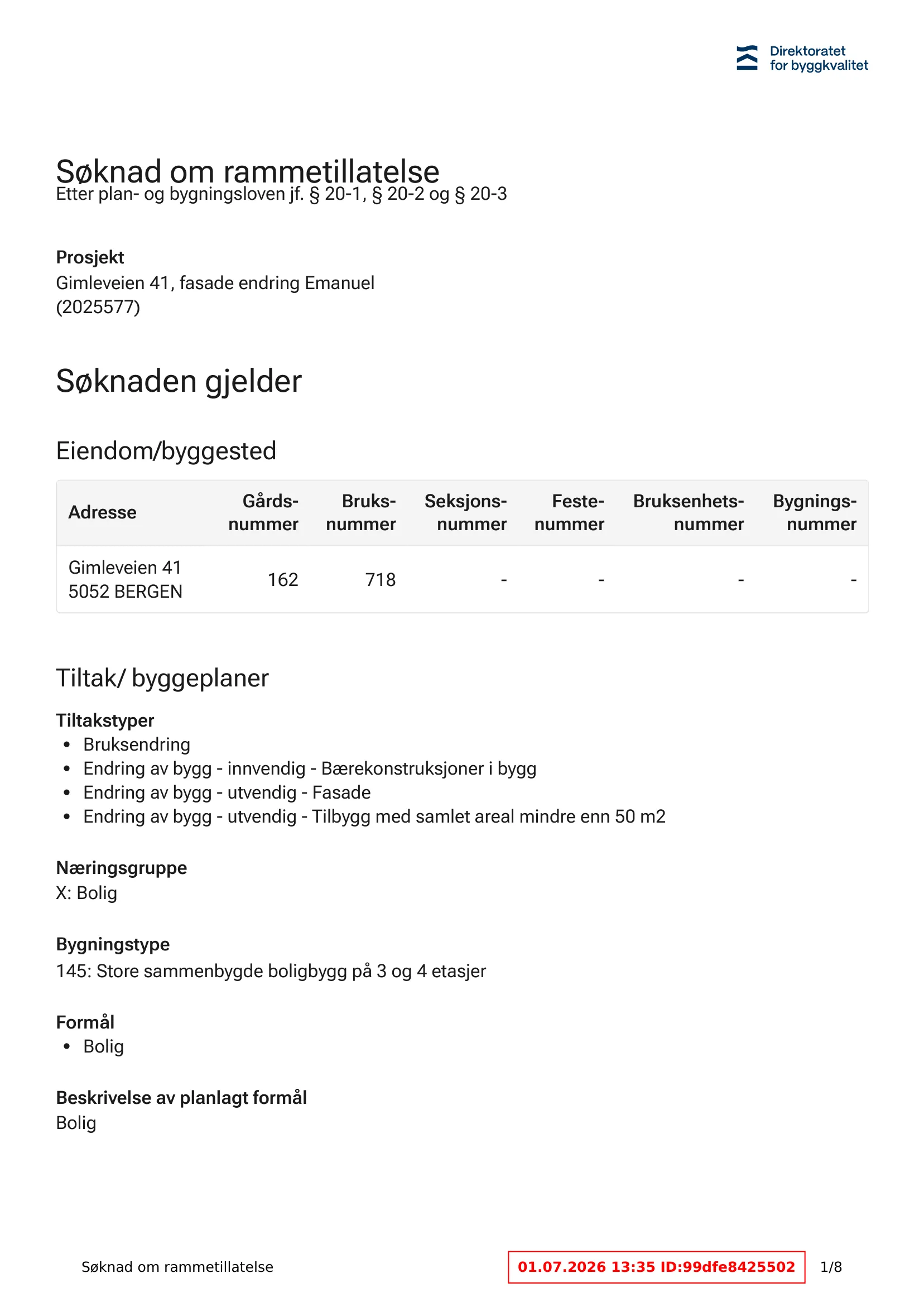 Søknad om rammetillatelse