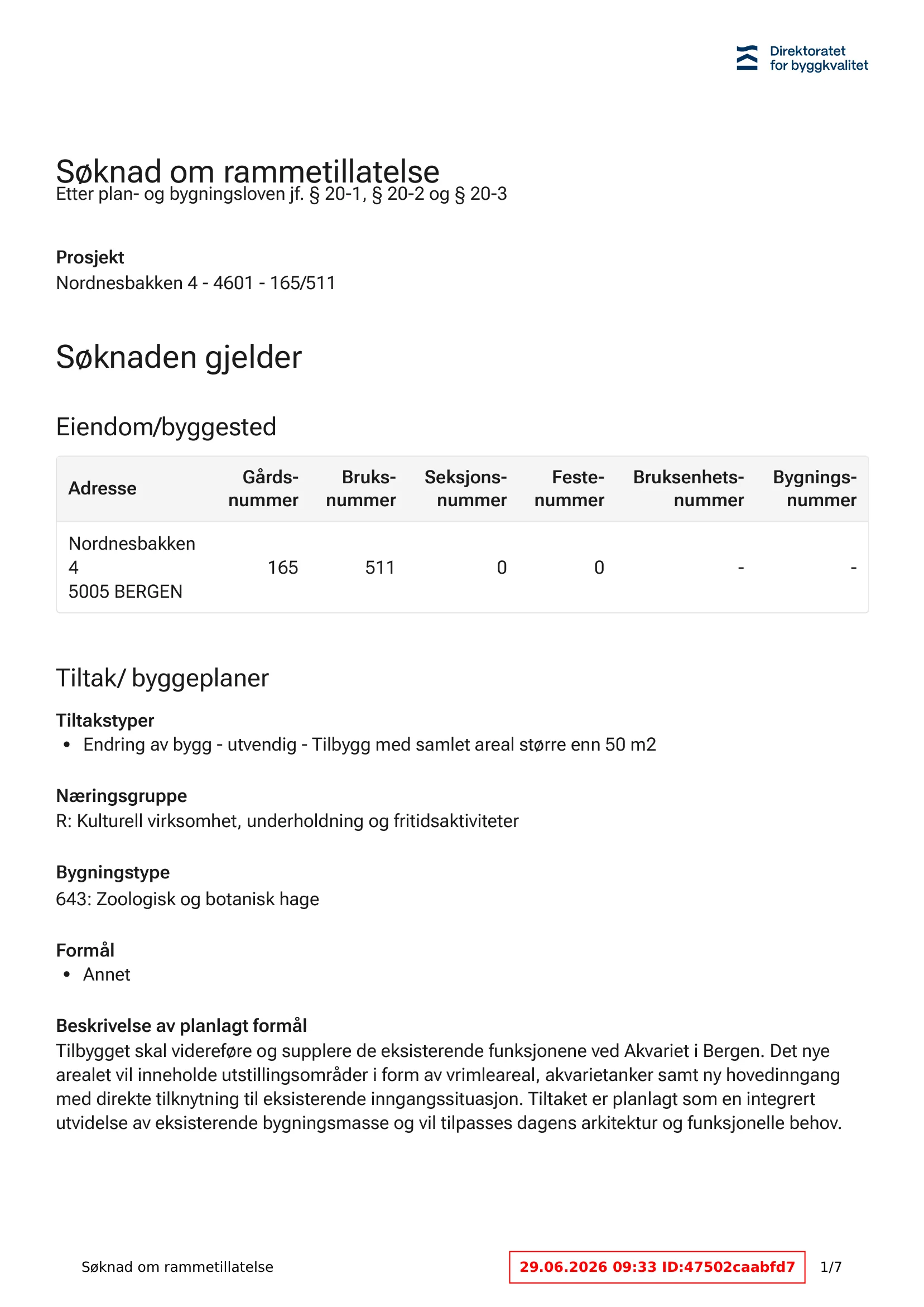 Søknad om rammetillatelse