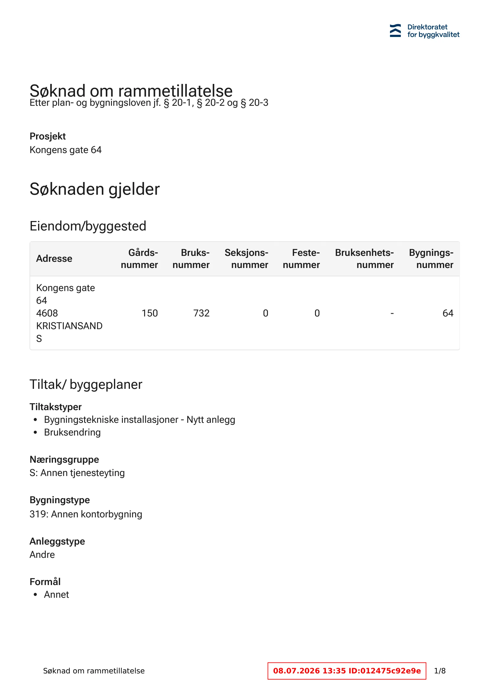 Søknad om rammetillatelse